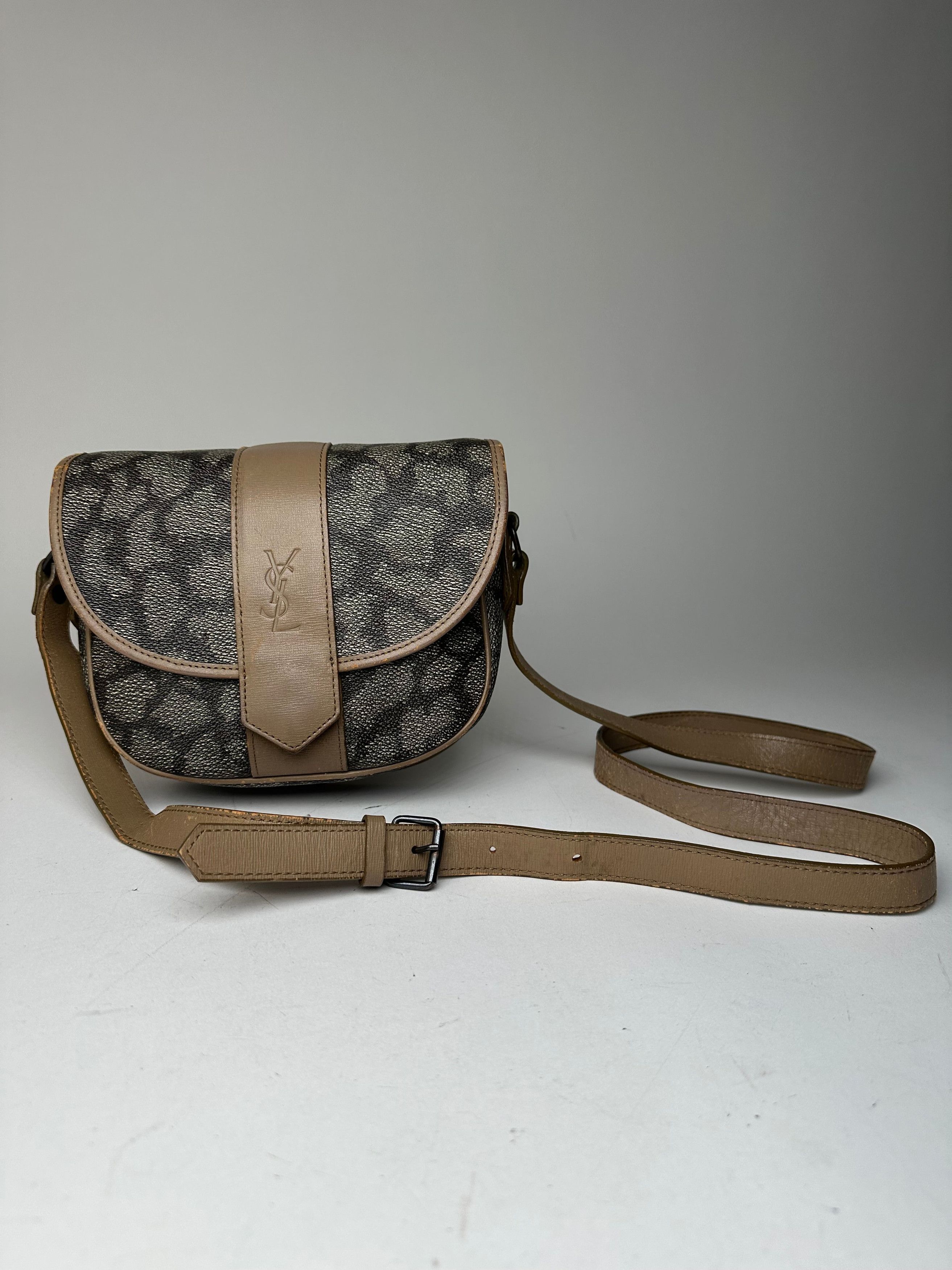 Other Vintage Yves Saint Laurent Stone Emblossed Leather Crossbody Size ONE SIZE - 1 Thumbnail