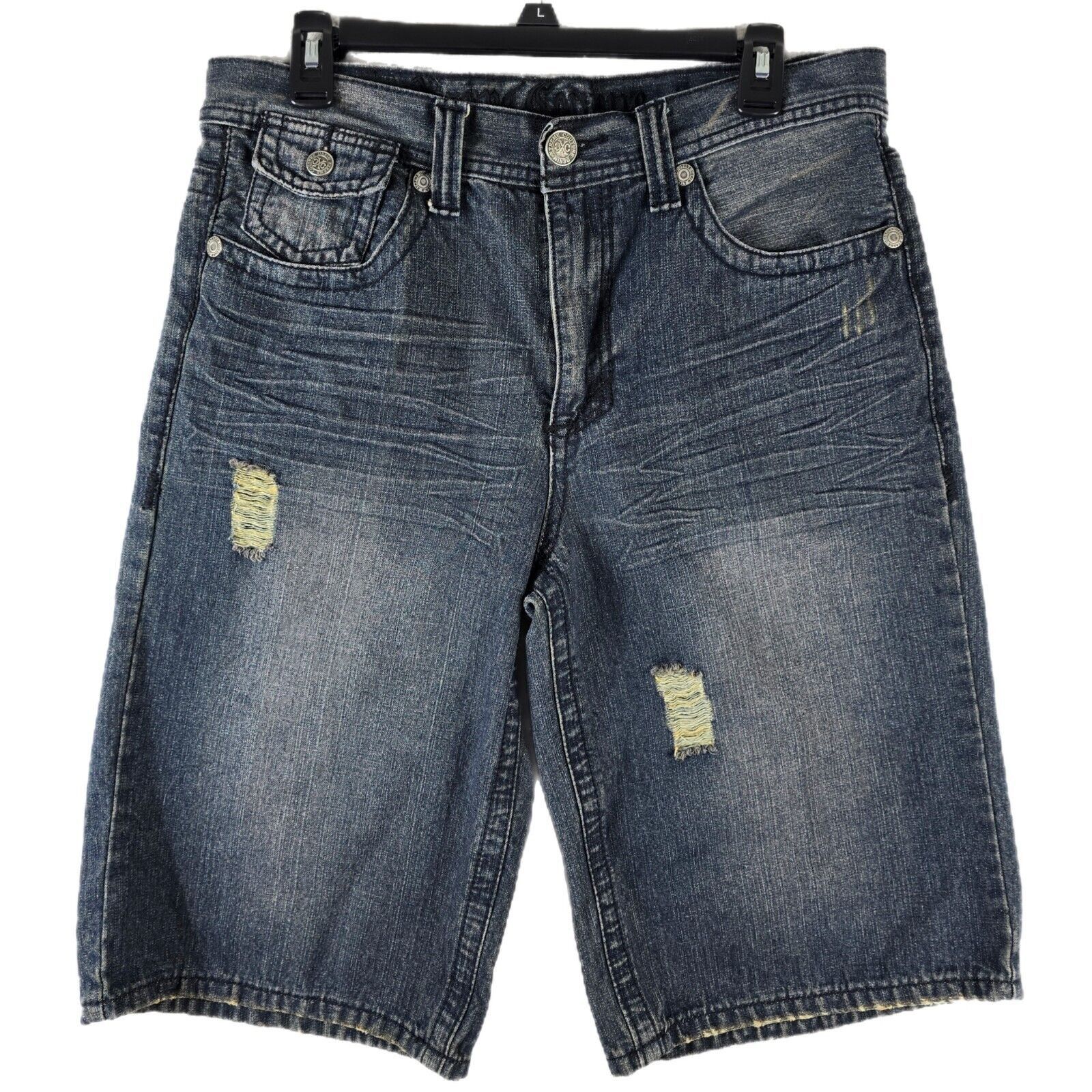 Other Y2K Xtreme Couture Distressed Blue Jean Shorts Sz 32 Baggy Size US 32 / EU 48 - 1 Thumbnail