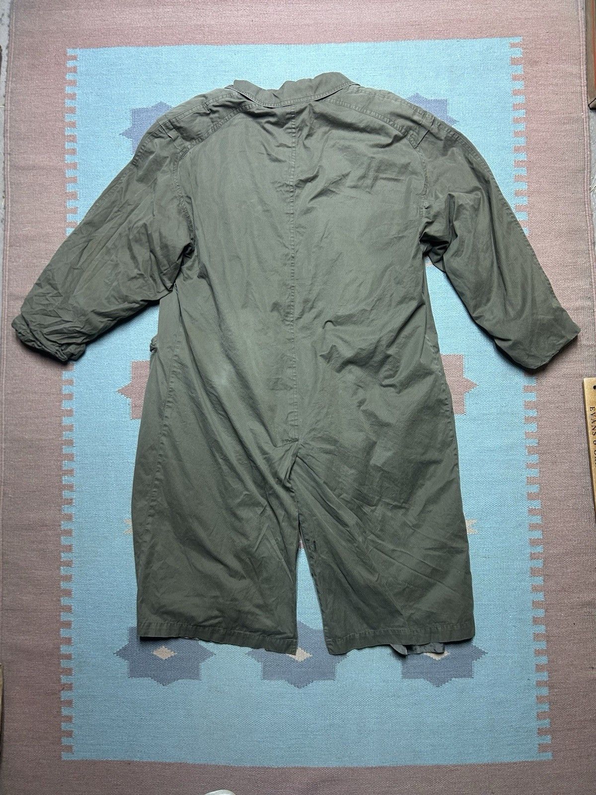Vintage Sanyo military trench coat wool lined long jacket large 42 Size US L / EU 52-54 / 3 - 7 Thumbnail