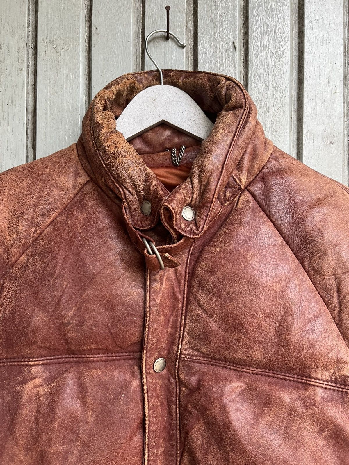 Japanese Brand × Vintage Vtg sp brand by wood lander leather jacket Size US L / EU 52-54 / 3 - 4 Thumbnail