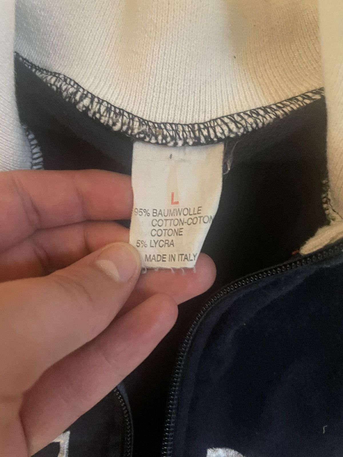 Vintage Vintage 90’s Y2K Style Navy and white Italy track jacket Size L / US 10 / IT 46 - 4 Thumbnail