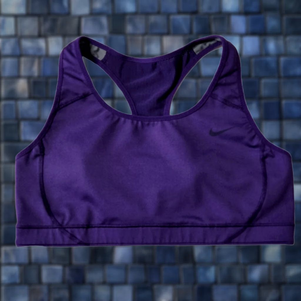 Nike Nike Womens Sports Bra Activewear Racerback Wireless Non Padded Purple M Size ONE SIZE - 1 Thumbnail