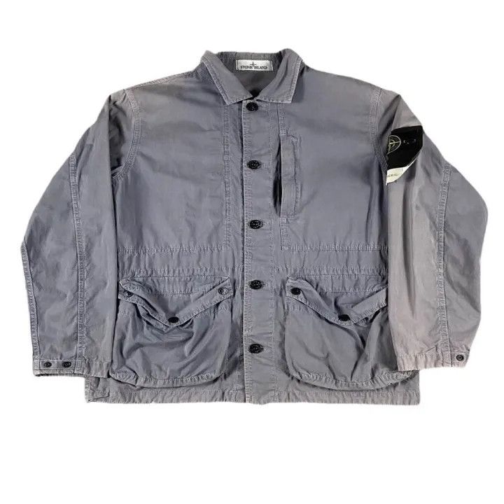 Stone Island Stone Island Button-Up Jacket in Misty Blue Size US M / EU 48-50 / 2 - 1 Thumbnail