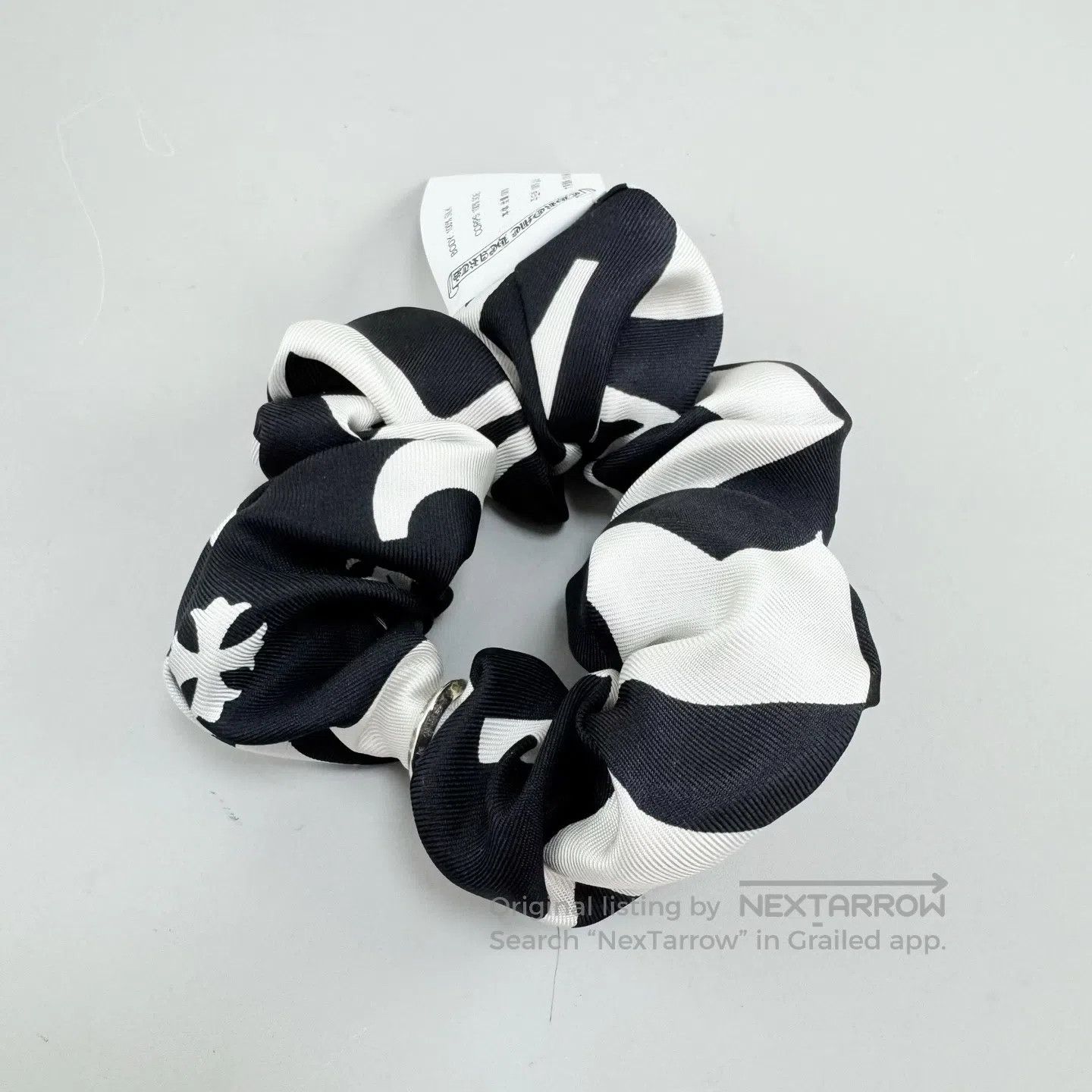 Chrome Hearts CHROME HEARTS New Arrival Black and White Print Hair Tie| Size ONE SIZE - 3 Thumbnail