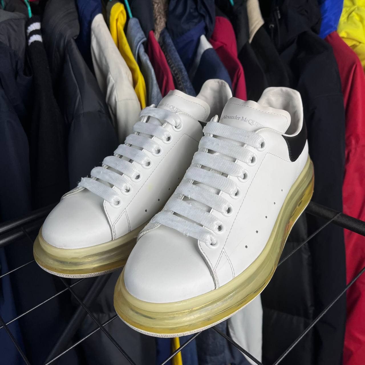 Alexander McQueen Alexander McQueen Oversized Leather Sneakers 611698 Size US 9 / IT 39 - 1 Thumbnail