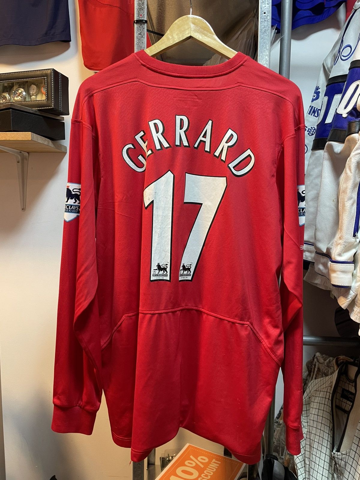 Reebok Vintage 2004-2005 Liverpool Long Sleeves Home Kit GERRARD 17 Size US XL / EU 56 / 4 - 1 Thumbnail