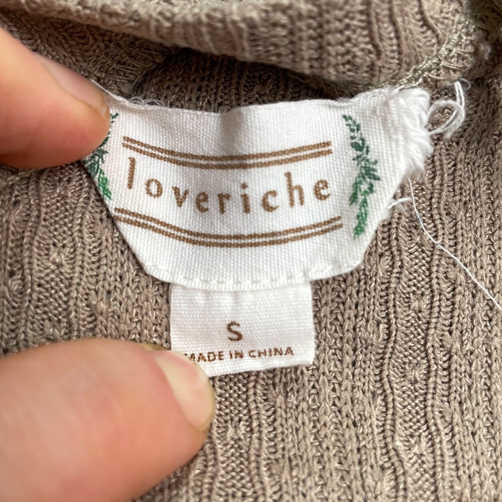 Vintage Loverich Pullover Sweater Womens S Brown V-Neck Knitted Long Sleeve Casual Knit Solid Regular Size S / US 4 / IT 40 - 5 Thumbnail
