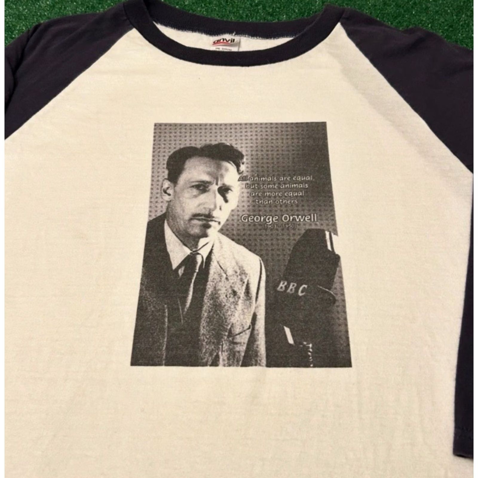 George VINTAGE George Orwell Animal Rights Novelist VTG Shirt Mens 2XL White 90s 1990s T-Shirt日本 Size US XXL / EU 58 / 5 - 2 Thumbnail