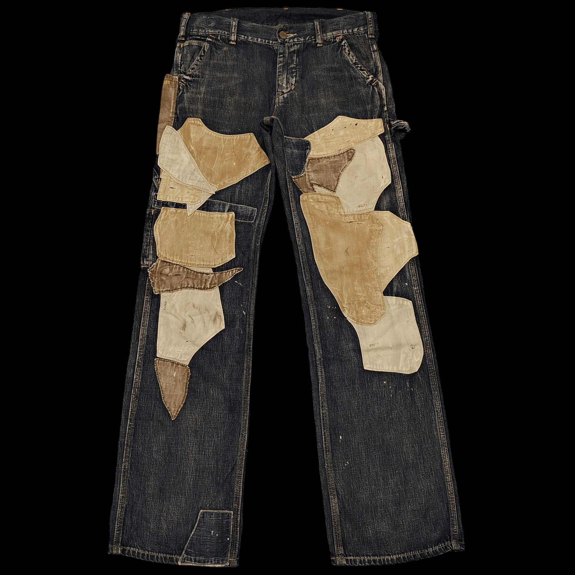 💥Insane💥 Vtg Denim & Dungaree Patchwork design soft denim