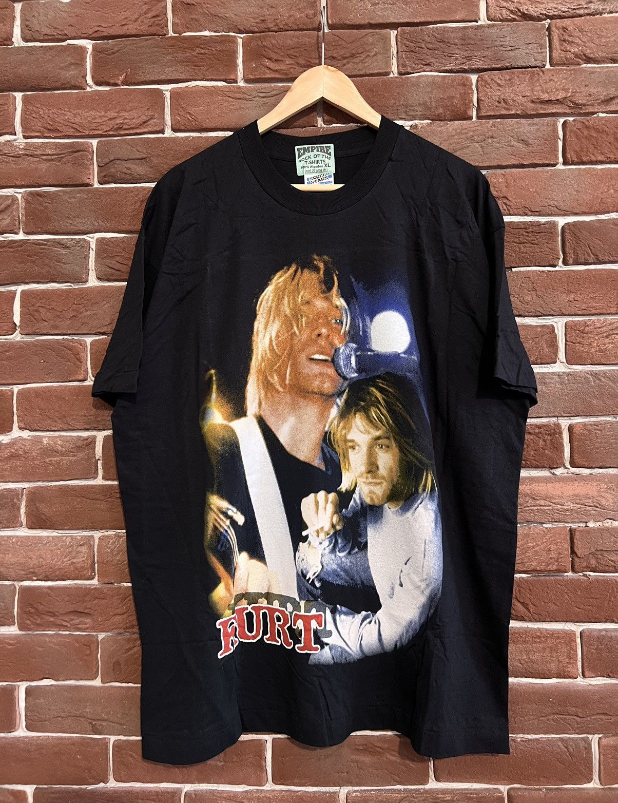 image of Band Tees x Kurt Cobain Vintage Nirvana Kurt Cobain Bootleg 90's T Shirt in Black, Men's (Size XL)