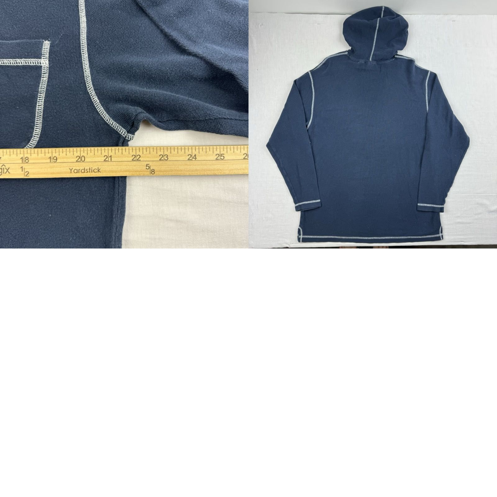 Vintage VINTAGE Structure Hoodie Adult Medium Blue Lightweight Hipster 90s Y2K Mens Pullover Size US M / EU 48-50 / 2 - 8 Thumbnail