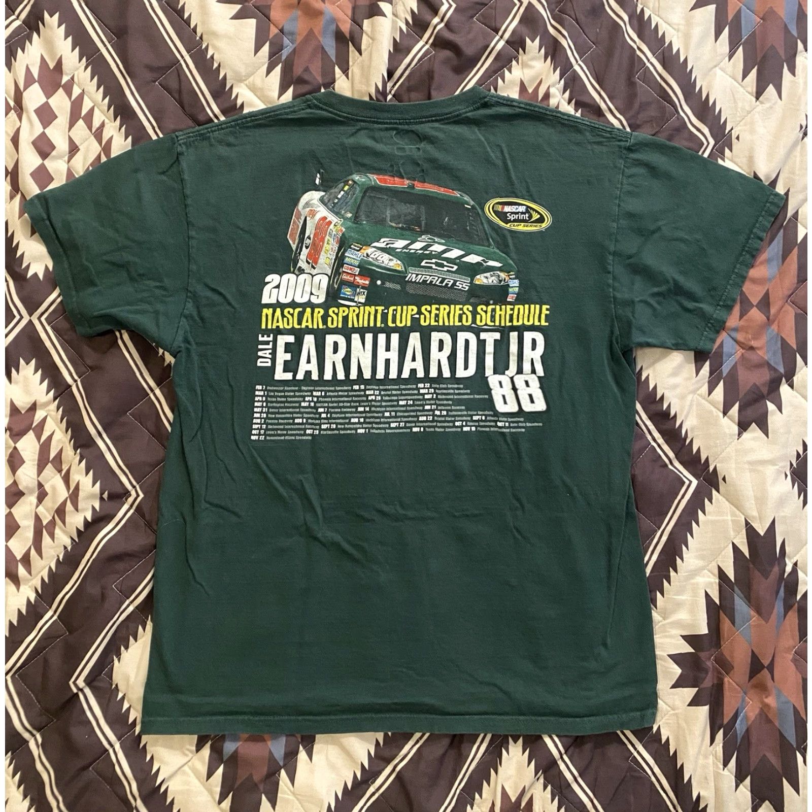 NASCAR Winners Circle 2009 Dale Earnhardt Jr NASCAR Sprint Cup Series T Shirt Green L Size US L / EU 52-54 / 3 - 2 Thumbnail