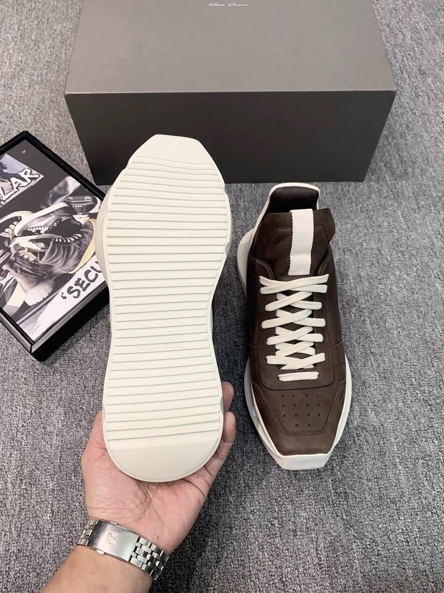 Rick Owens Rick Owens Runner Mainline Leather Tank Sneakers K34 Size US 5.5 / EU 38 - 8 Thumbnail