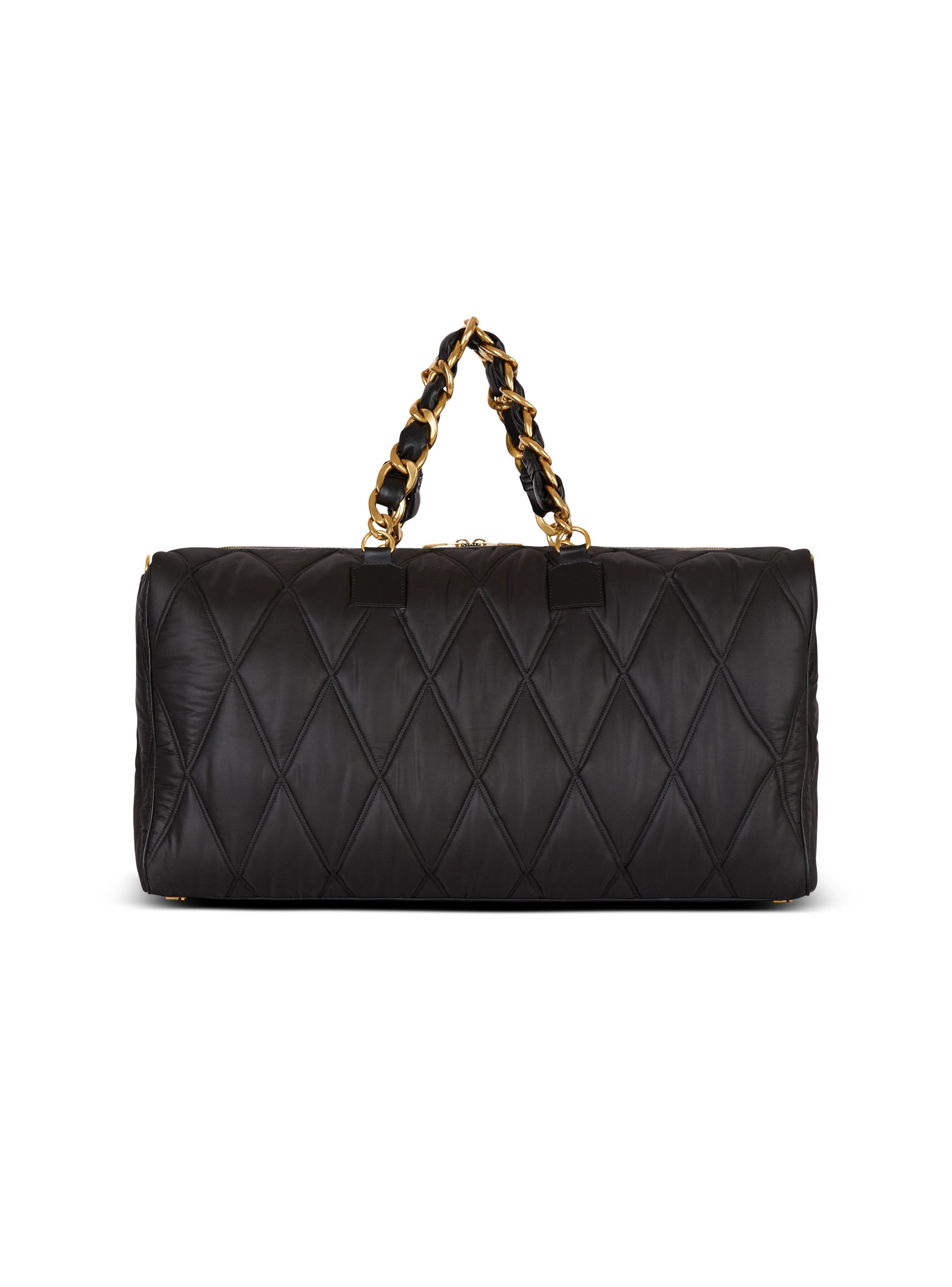 Balmain o1s1wg111225 Size:OS/Grid Quilted Duffle Bag in Black Size ONE SIZE - 2 Thumbnail