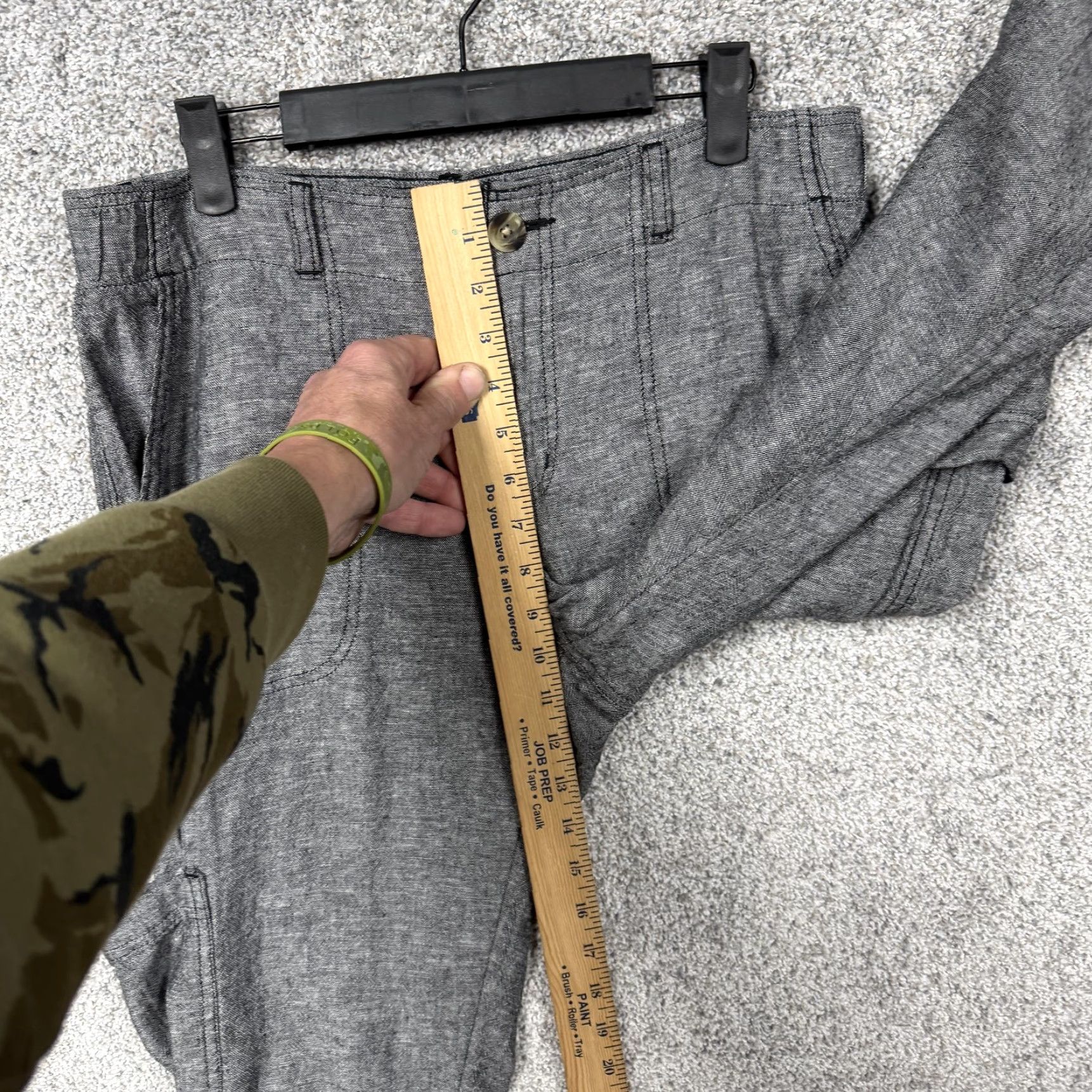 Vintage Sonoma Cargo Pants Womens Size 10 Gray Jogger Linen Blend Lagenlook Utility Pants Size 32" / US 10 / IT 46 - 5 Thumbnail