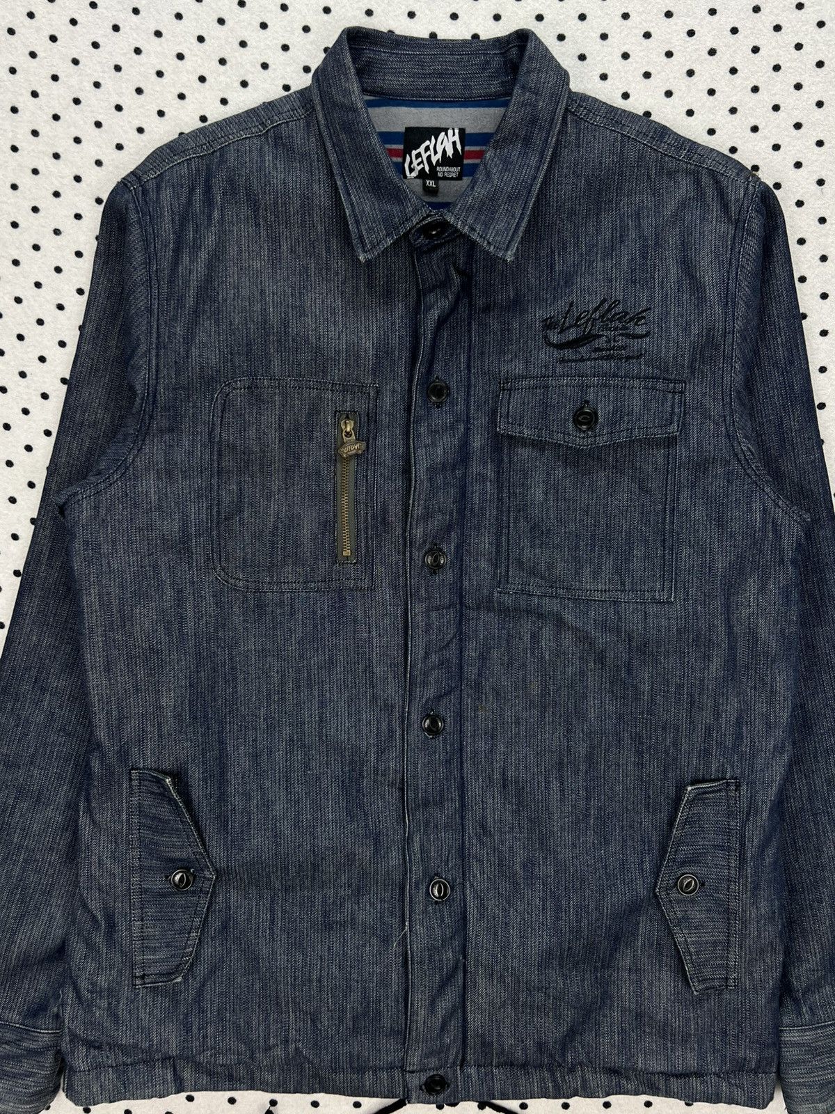Japanese Brand Leflah Blanket Denim Jacket Size US XL / EU 56 / 4 - 3 Thumbnail