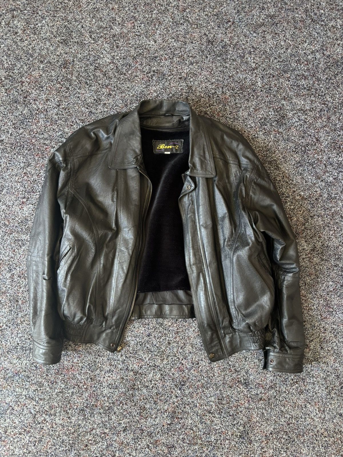 Vintage Ben-z Vintage Leather Bomber Size US L / EU 52-54 / 3 - 2 Thumbnail