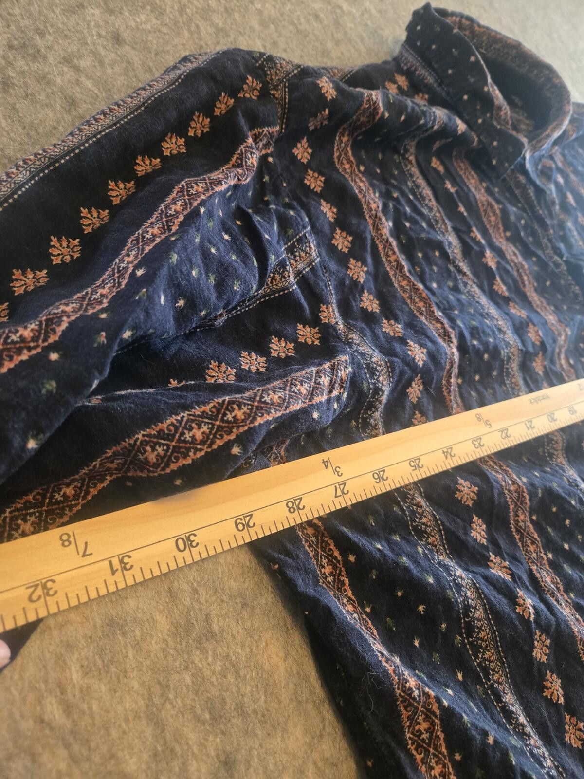 Other 3XL Short-Sleeve Button-Down Navy Geometric Stripe Shirt Size US XXL / EU 58 / 5 - 6 Thumbnail
