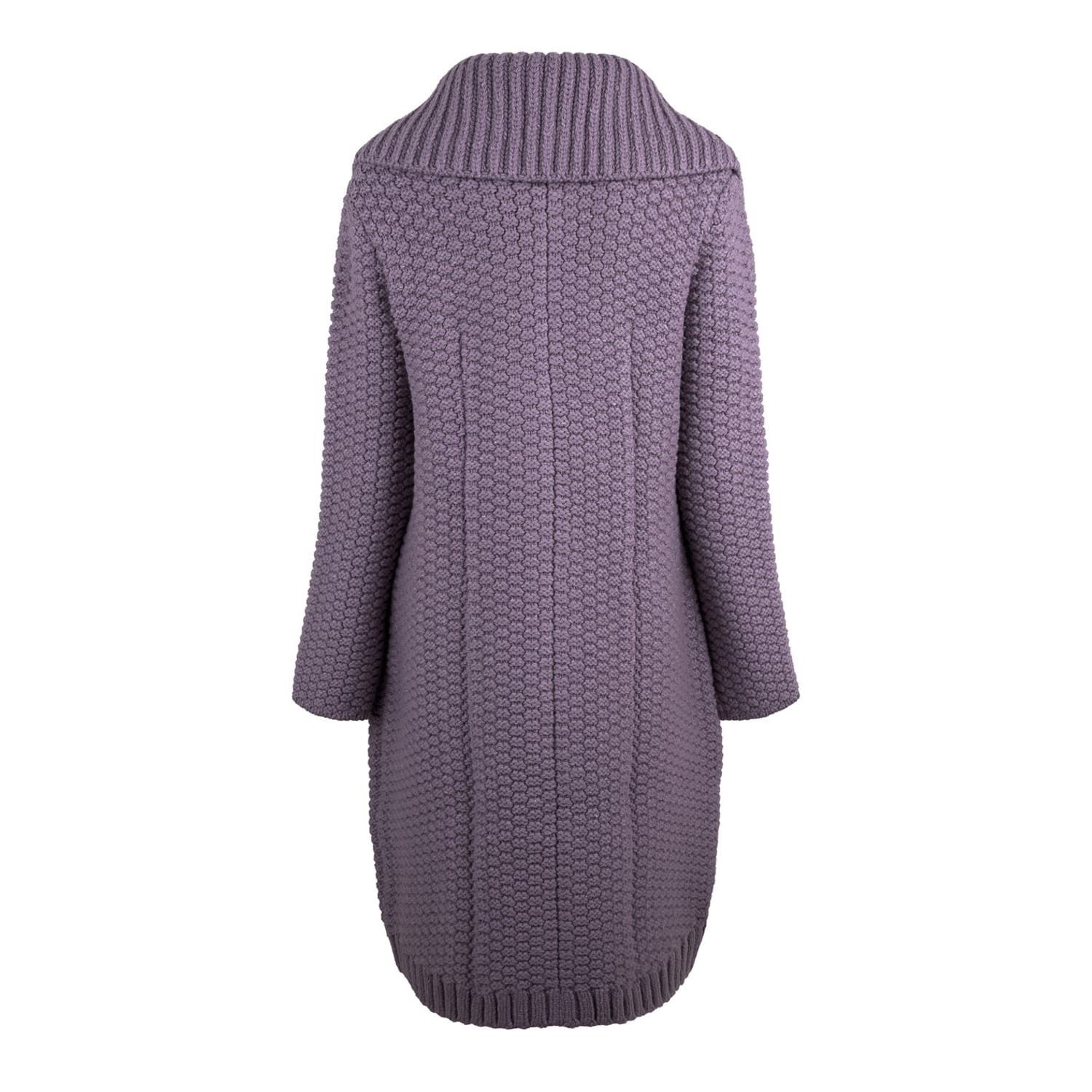 Bottega Veneta Bottega Veneta Crochet Knit Shawl Neck Coat in Purple Size XS / US 0-2 / IT 36-38 - 2 Thumbnail