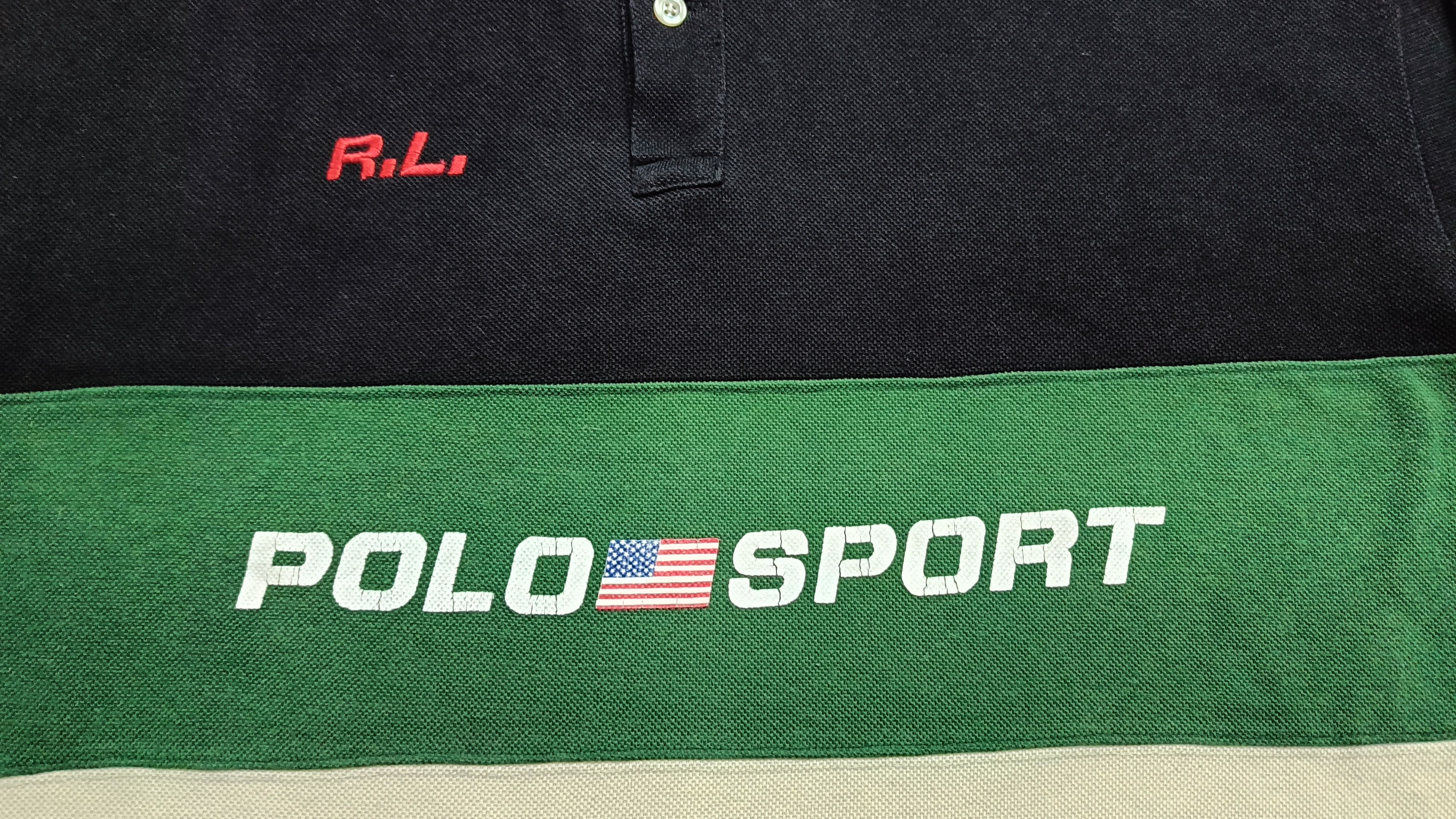 Polo Ralph Lauren 🔥🔥 Rare Vintage Polo Sport RL Long Sleeve Polo Tee Size US XL / EU 56 / 4 - 3 Thumbnail