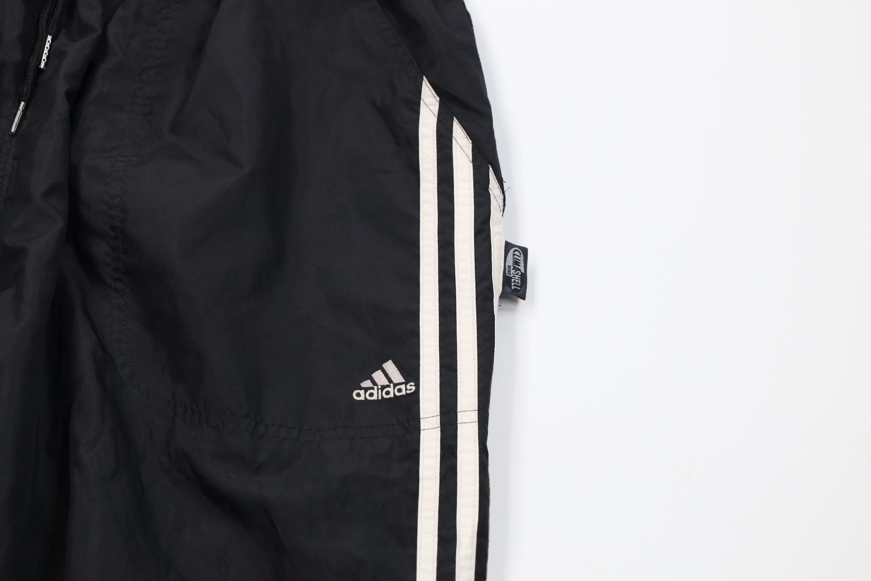 Adidas Vintage 90s Adidas Lined Wide Leg Windbreaker Pants Black Size US 38 / EU 54 - 7 Thumbnail