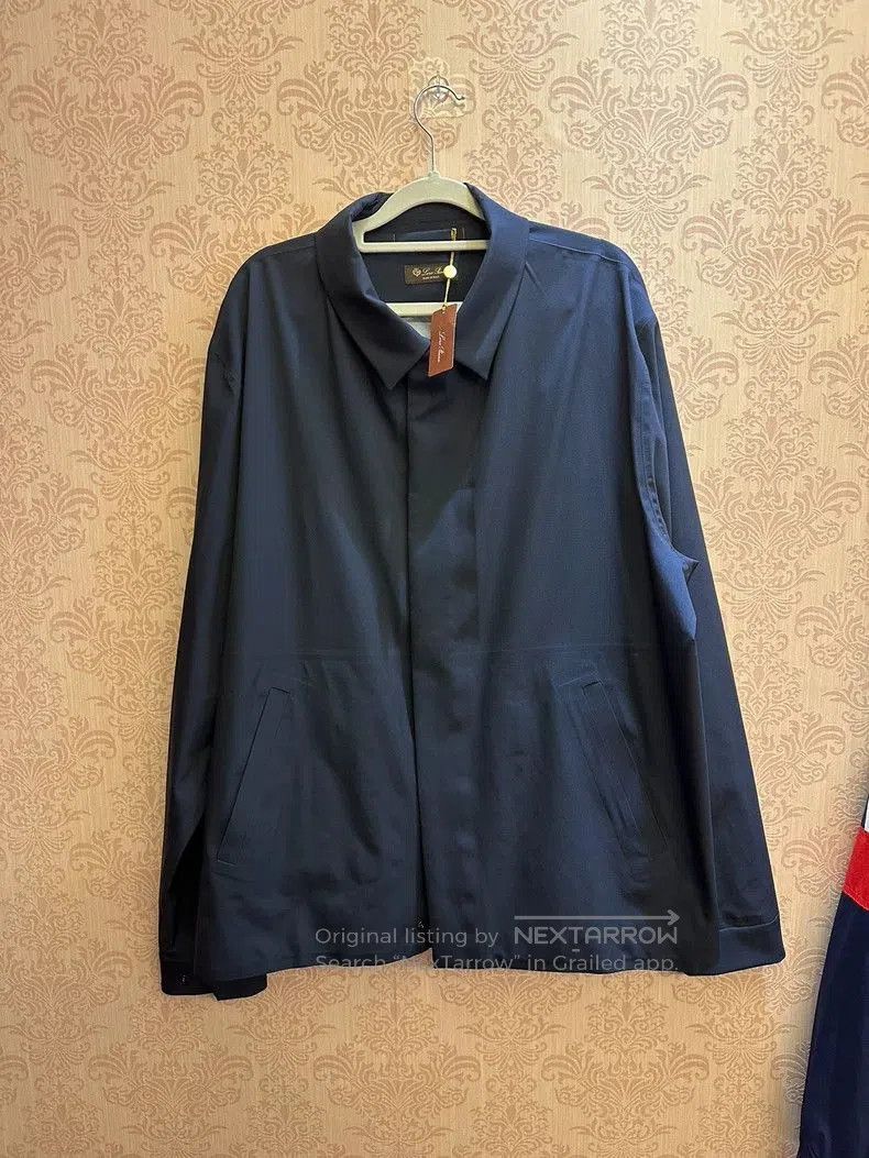 Loro Piana Loro Piana Navy Stand-Collar Zip Jacket. Size US XXL / EU 58 / 5 - 1 Thumbnail