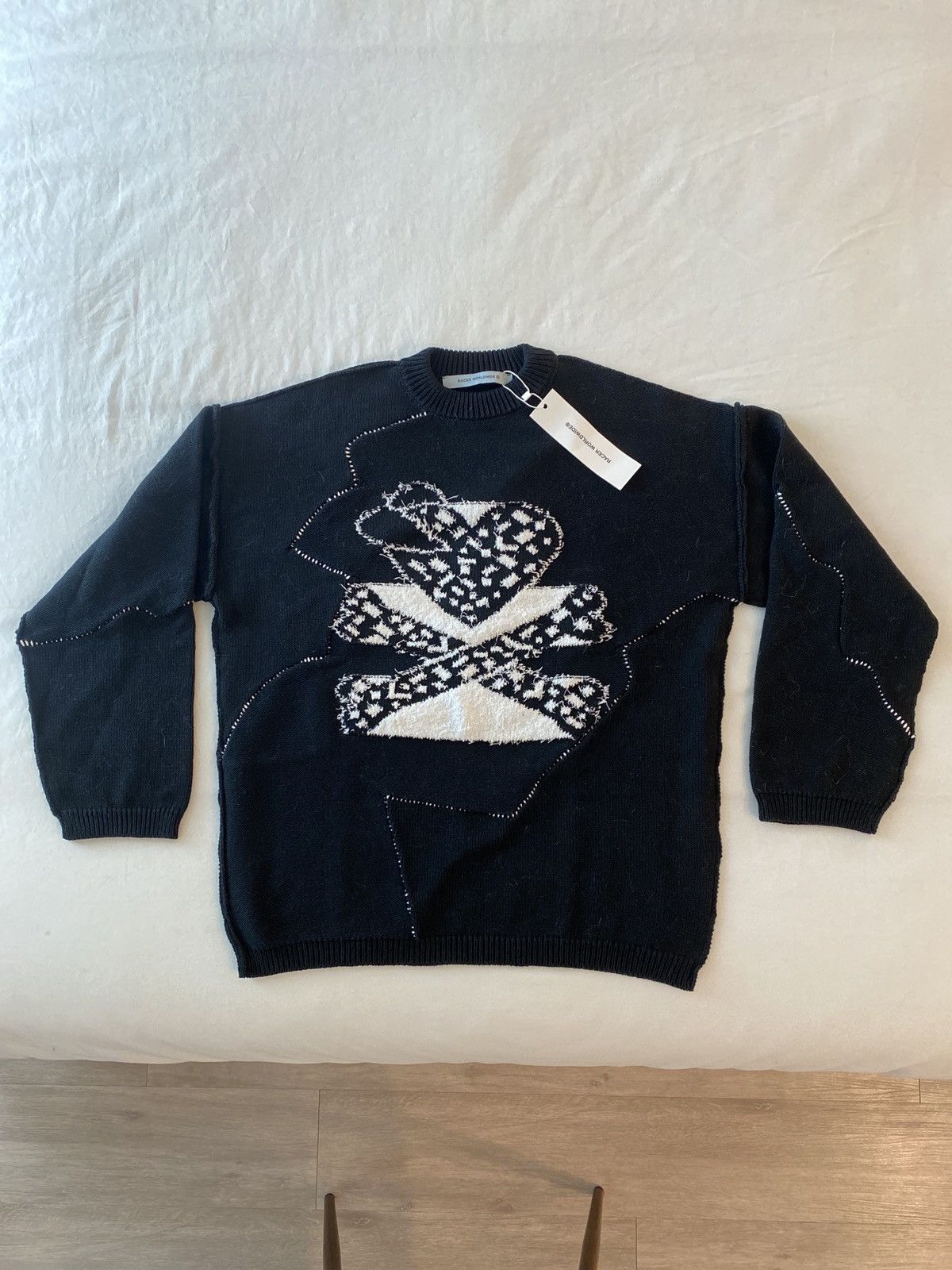 RACER WORLDWIDE Black cat sweater Mサイズ