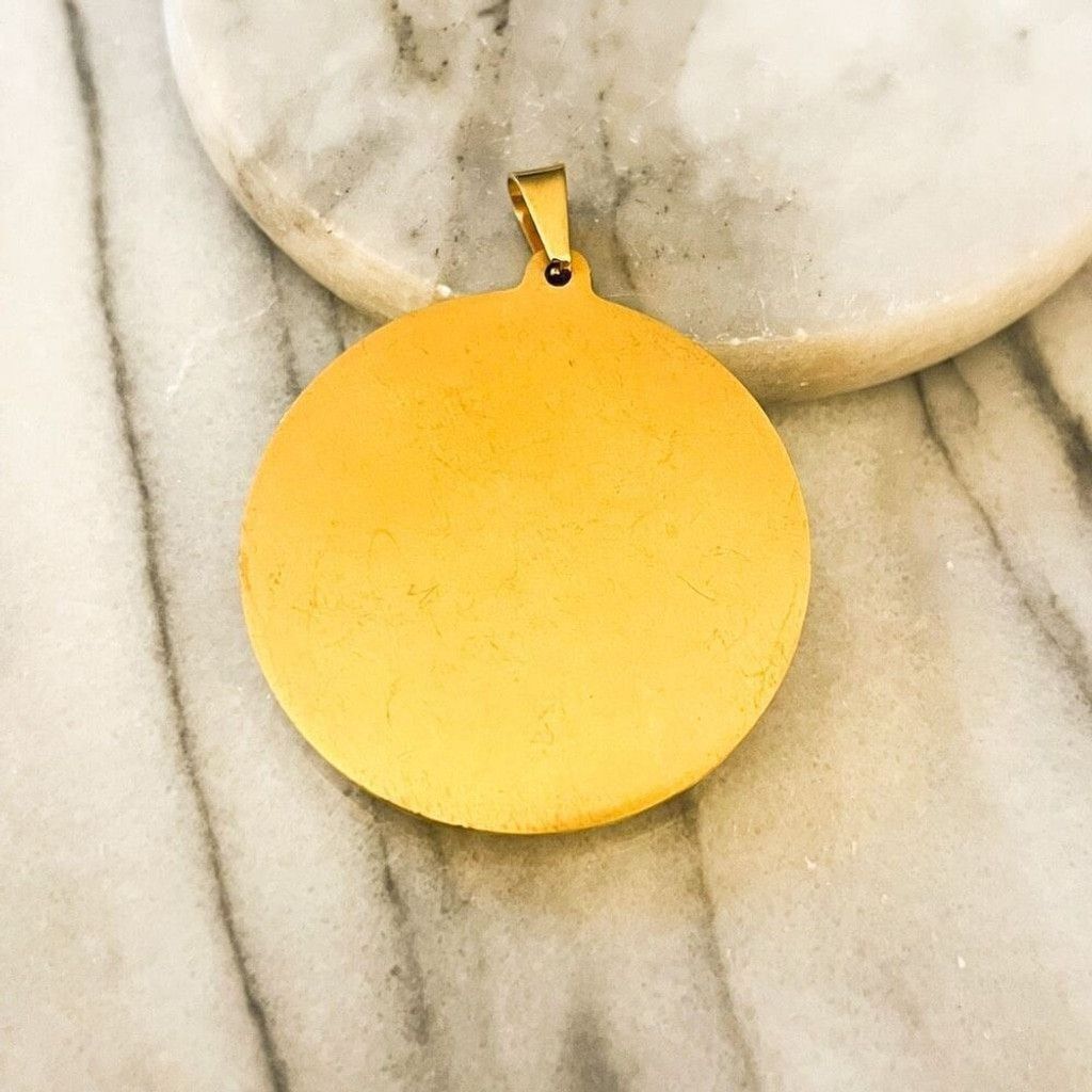 Vintage Vintage Pearlescent White Lucite Pendant Gold Toned Size ONE SIZE - 3 Thumbnail
