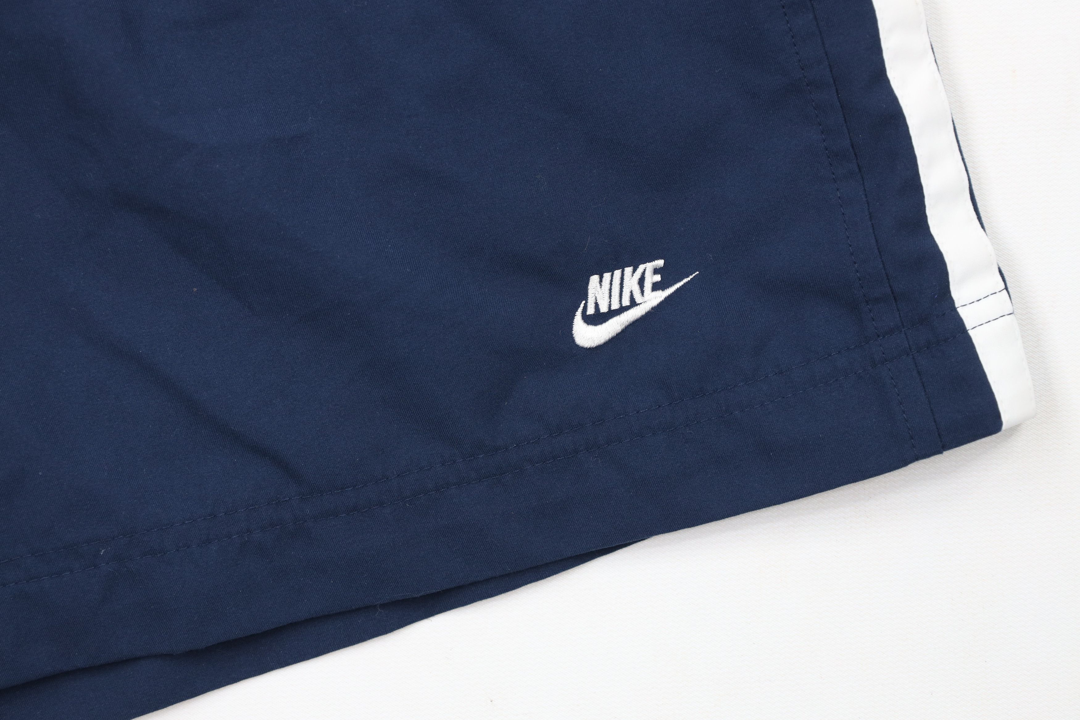 Nike × Vintage Vintage Y2K Nike Mini Swoosh Baggy Lined Cargo Shorts Blue Size US 36 / EU 52 - 5 Thumbnail