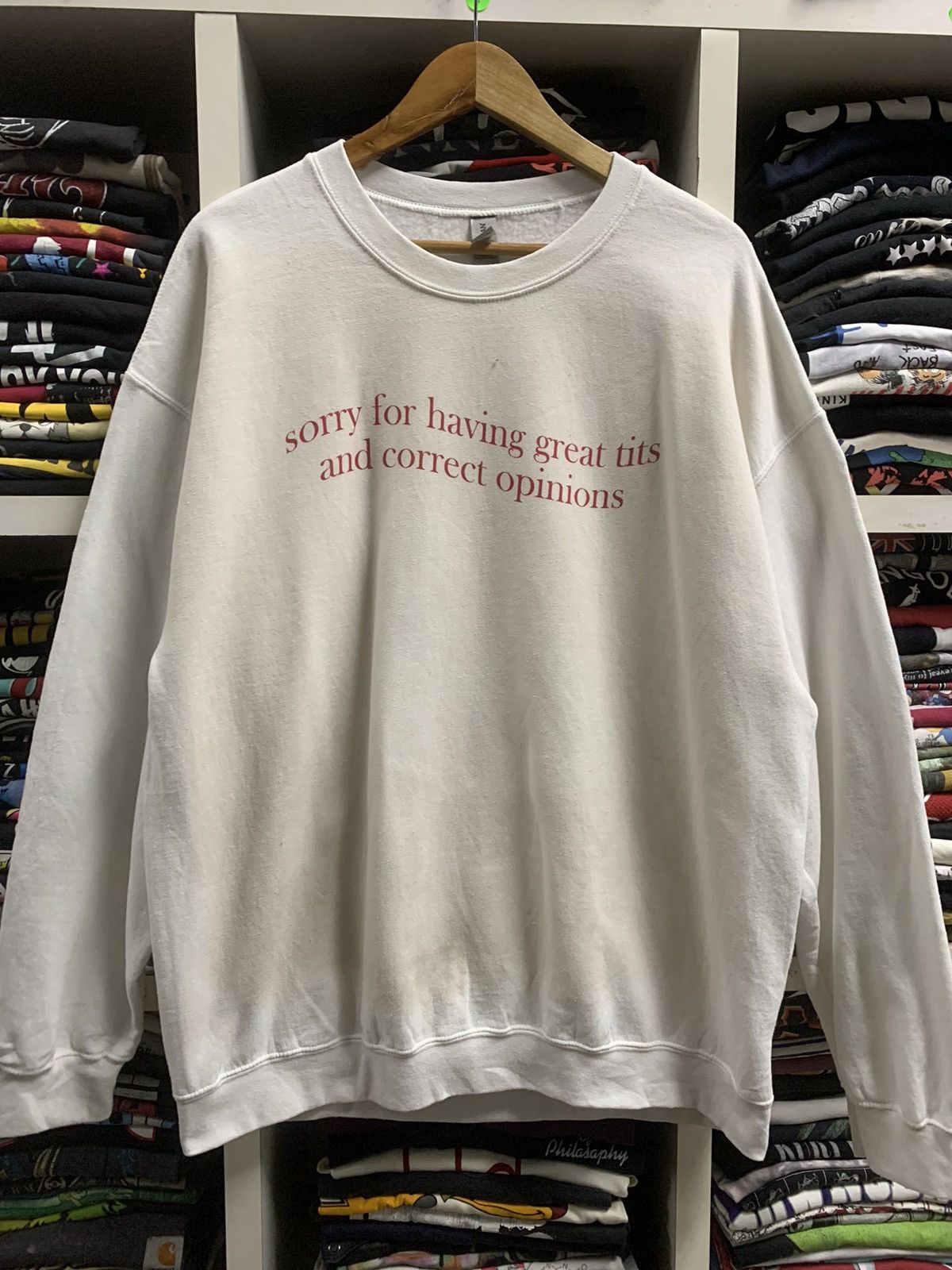 Gildan × Vintage Vintage sorry Sweater Size US XL / EU 56 / 4 - 2 Thumbnail