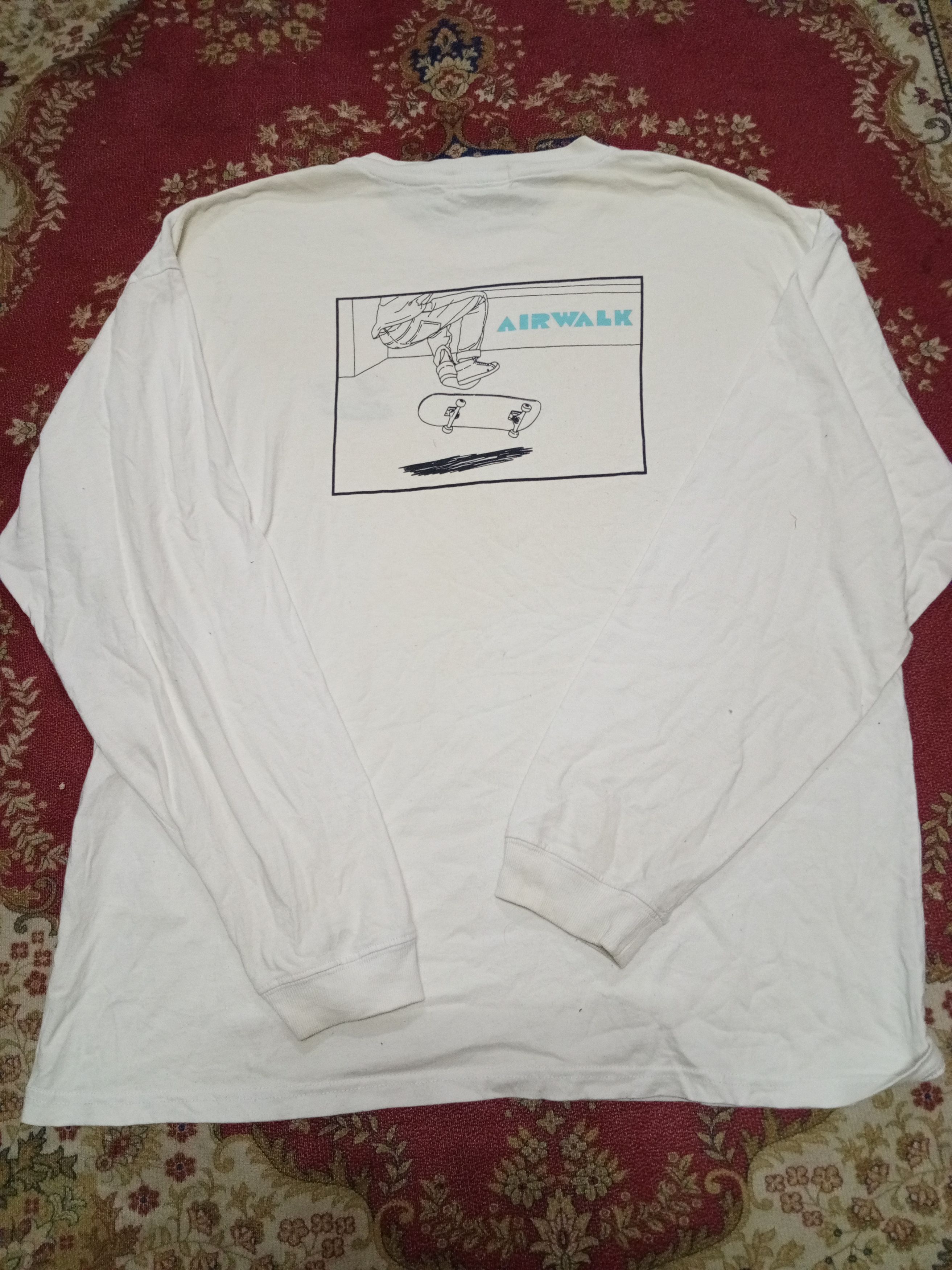 Airwalk 🔥Airwalk🔥 skateboard // white long sleeve Size US XL / EU 56 / 4 - 3 Thumbnail