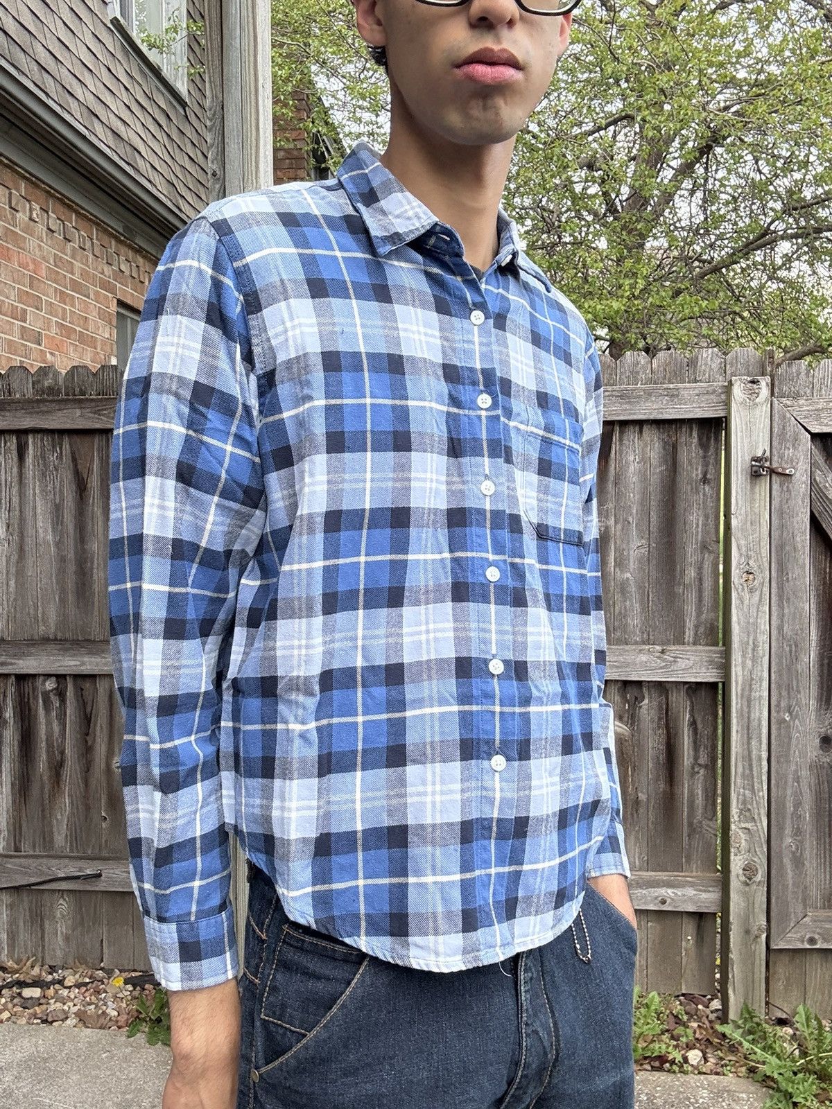 Pendleton Vtg Plaid Gingham Button-Down Cotton Flannel Shirt Size L / US 10 / IT 46 - 2 Thumbnail