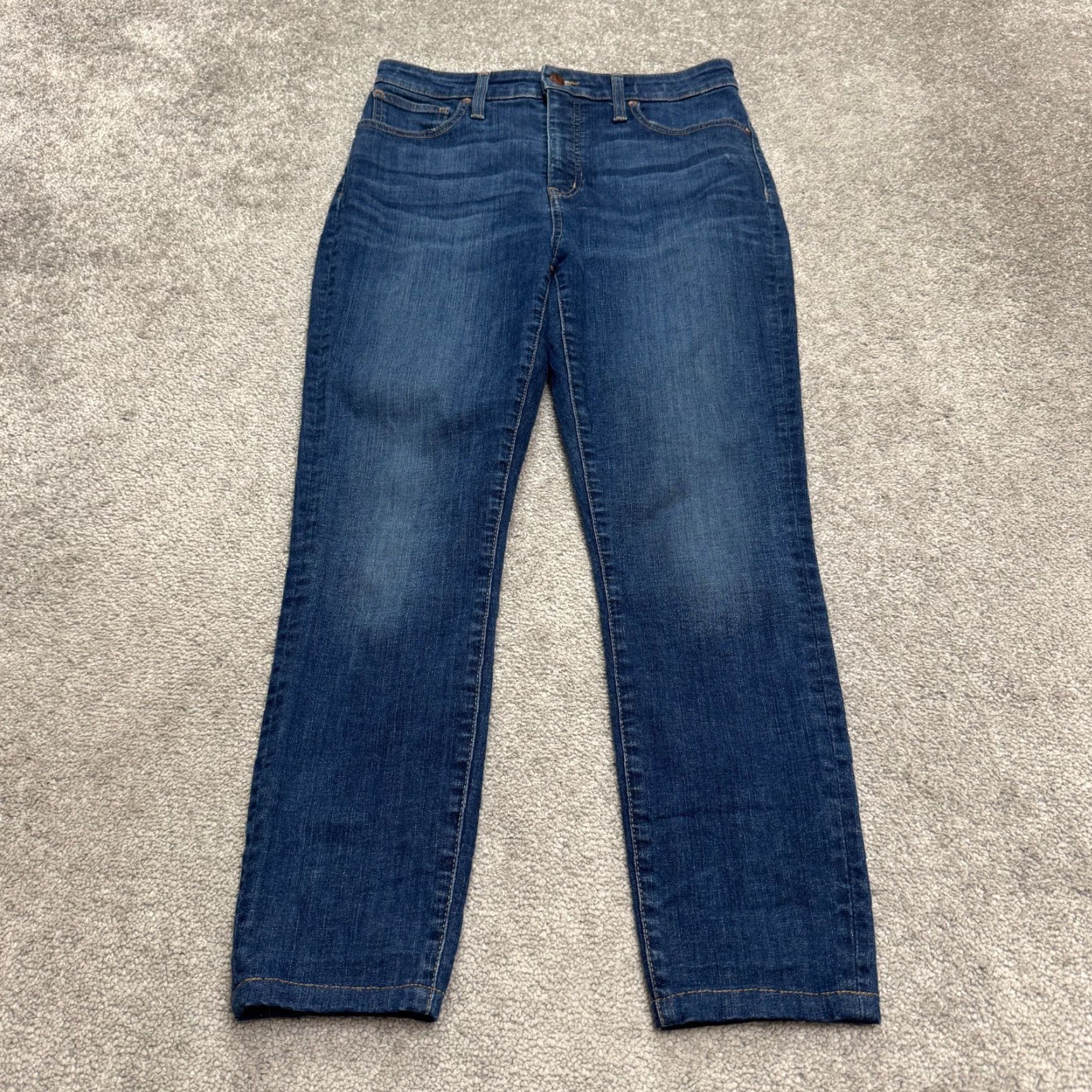 Madewell Madewell Jeans Women's Cropped High Rise 29x25 Blue Medium Wash Stretch Size 29" - 2 Thumbnail