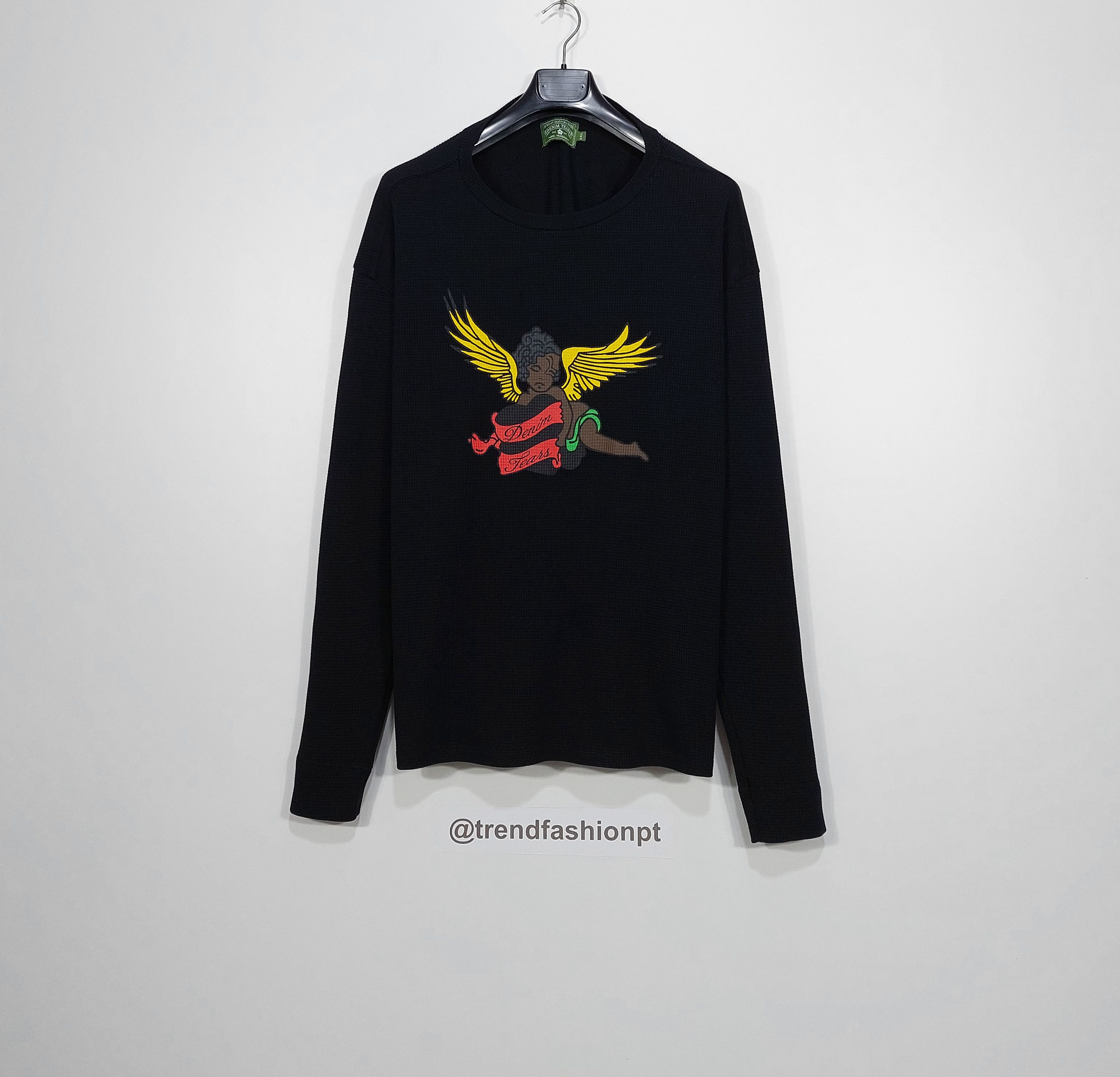 DENIM TEARS Denim Tears Long Sleeve Cotton Wreath Tee Black XXL