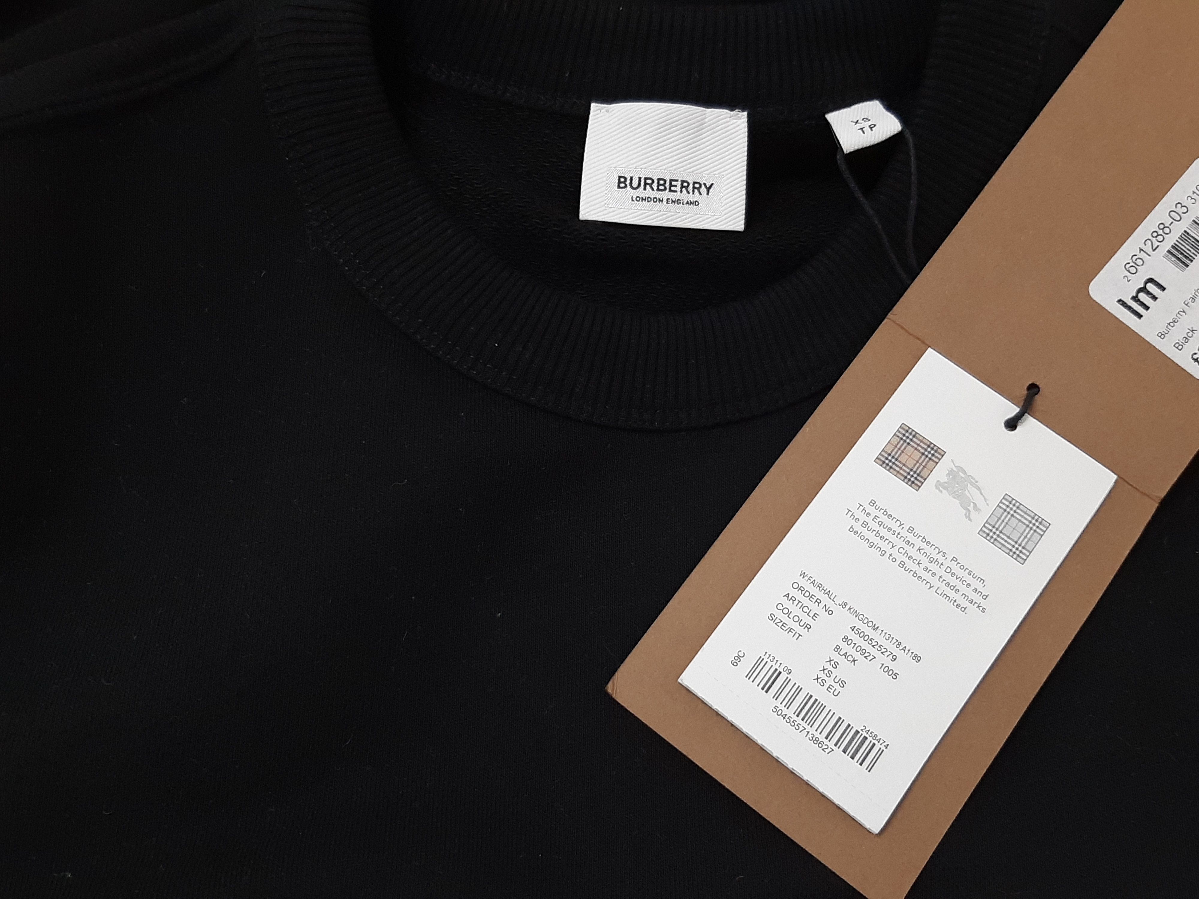 Burberry Burberry Kingdom Print Sweatshirt Crew Black XS Women's Size XS / US 0-2 / IT 36-38 - 9 Thumbnail
