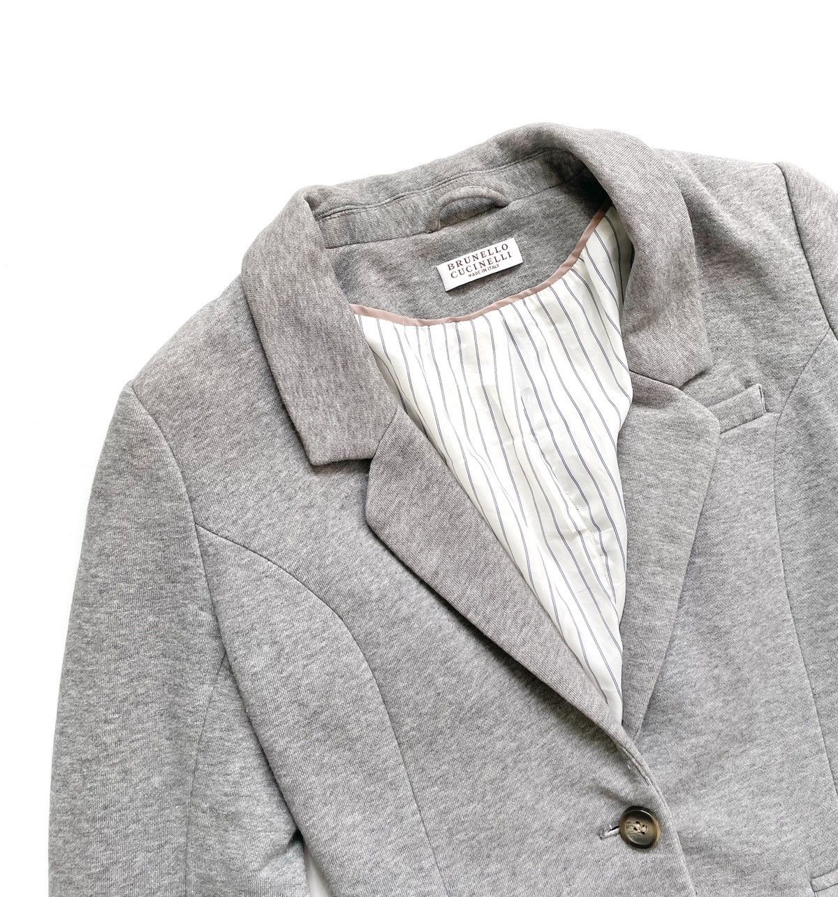 Brunello Cucinelli Brunello Cucinelli Gray Fitted Classic Blazer Italy Size XS Size XS / US 0-2 / IT 36-38 - 2 Thumbnail
