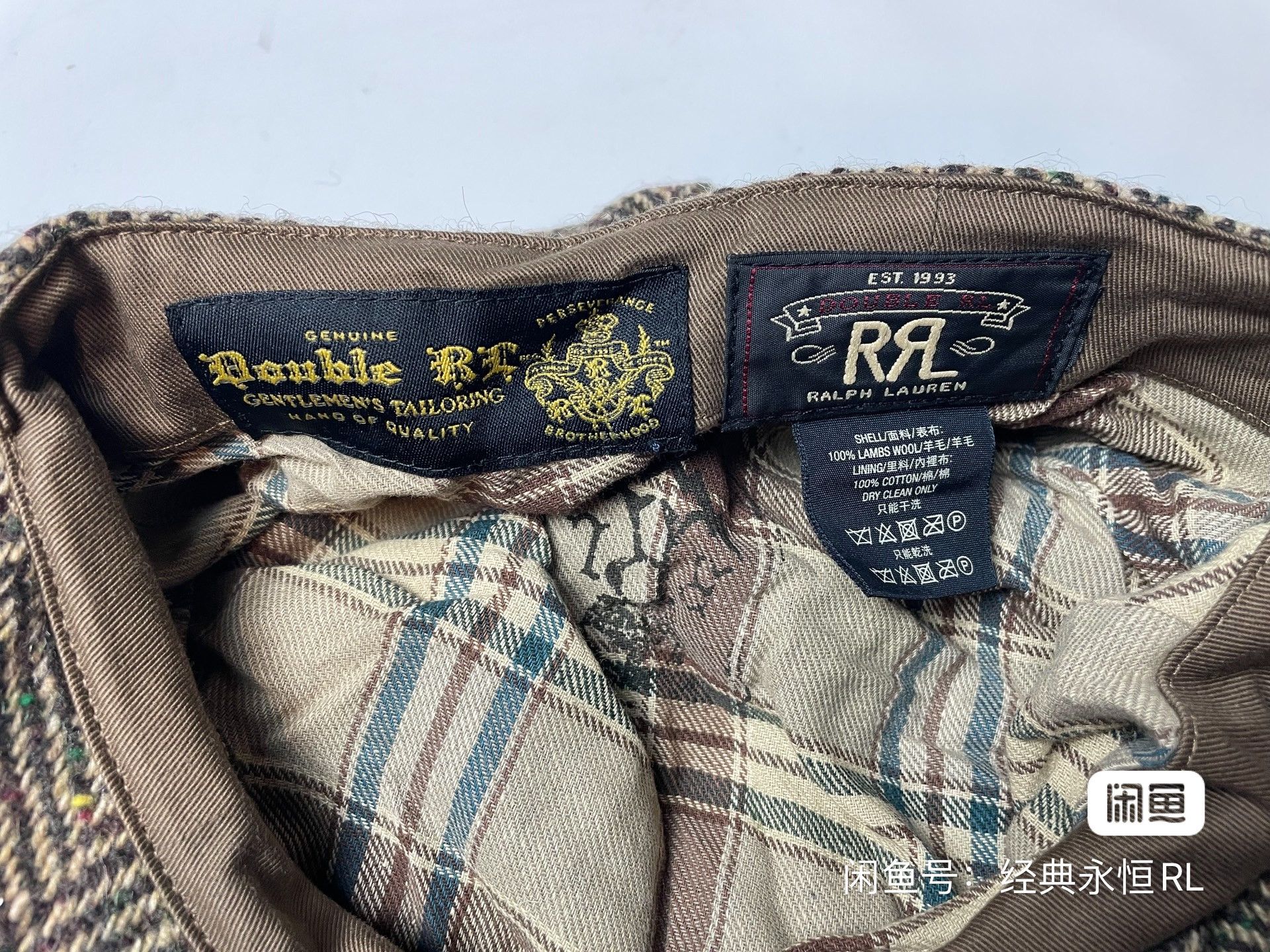 RRL Ralph Lauren × Ralph Lauren Ralph Lauren Classic Wide Wool Newsboy Hat Size ONE SIZE - 8 Thumbnail