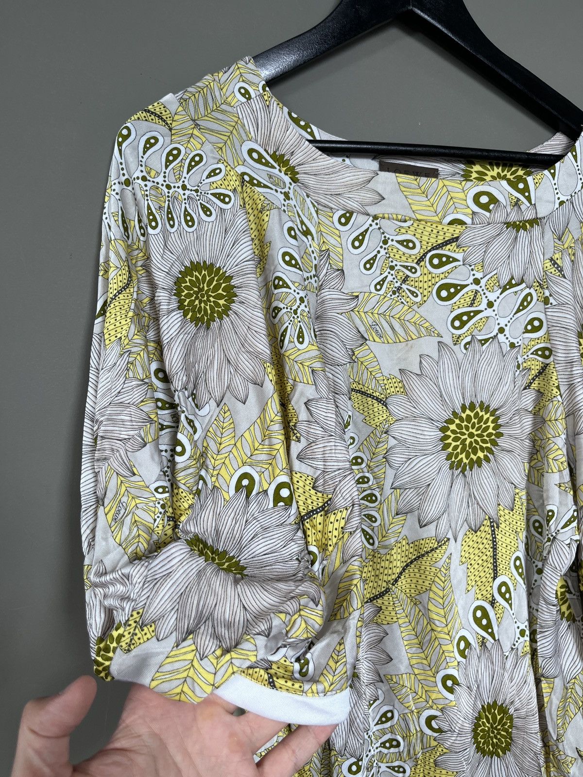 Loewe 90's Loewe Floral Viscose Short Dress Blouse Size L / US 10 / IT 46 - 5 Thumbnail
