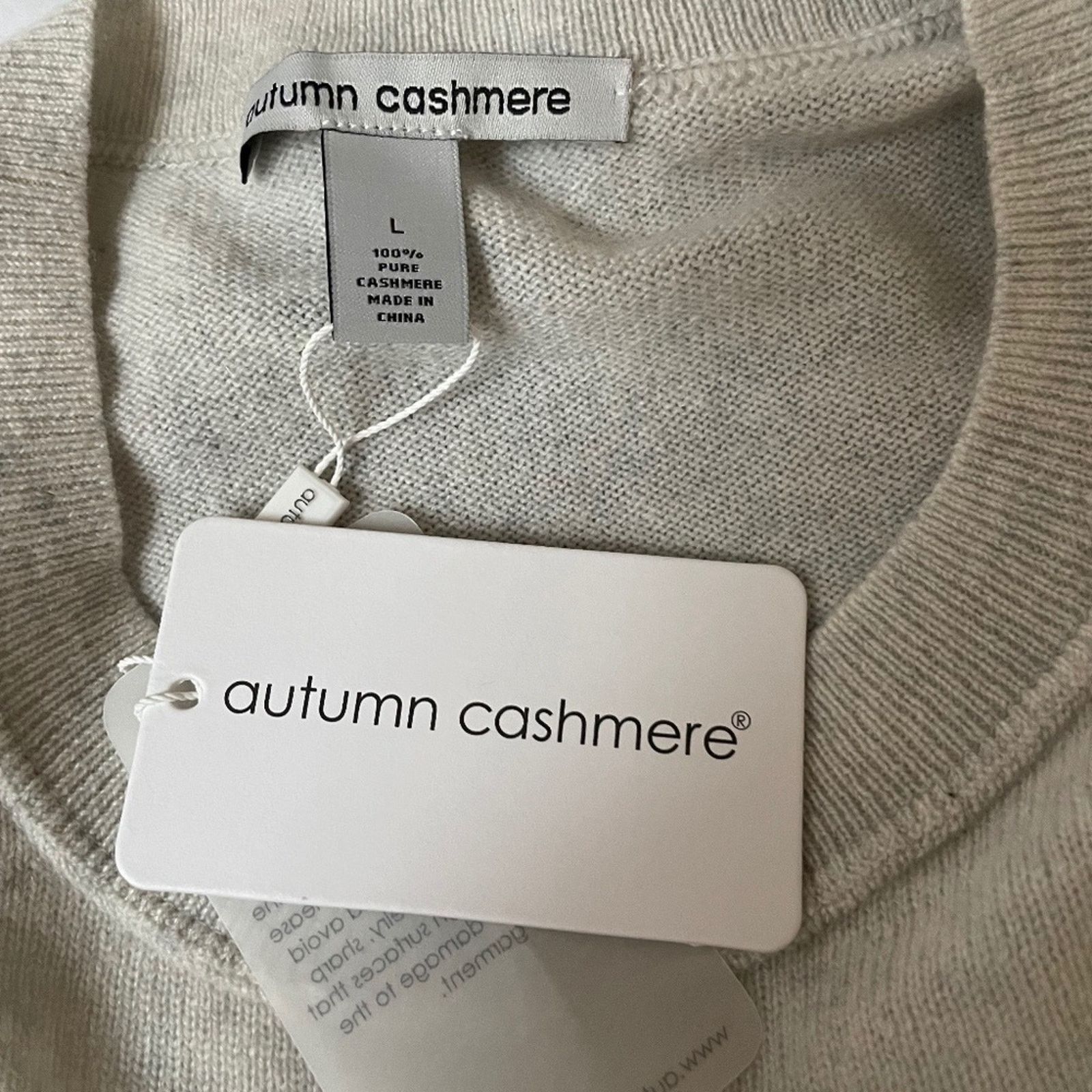 Autumn Cashmere Hand Embroidered Sleeve Cashmere Sweater-Autumn Cashmere Size L / US 10 / IT 46 - 13 Thumbnail