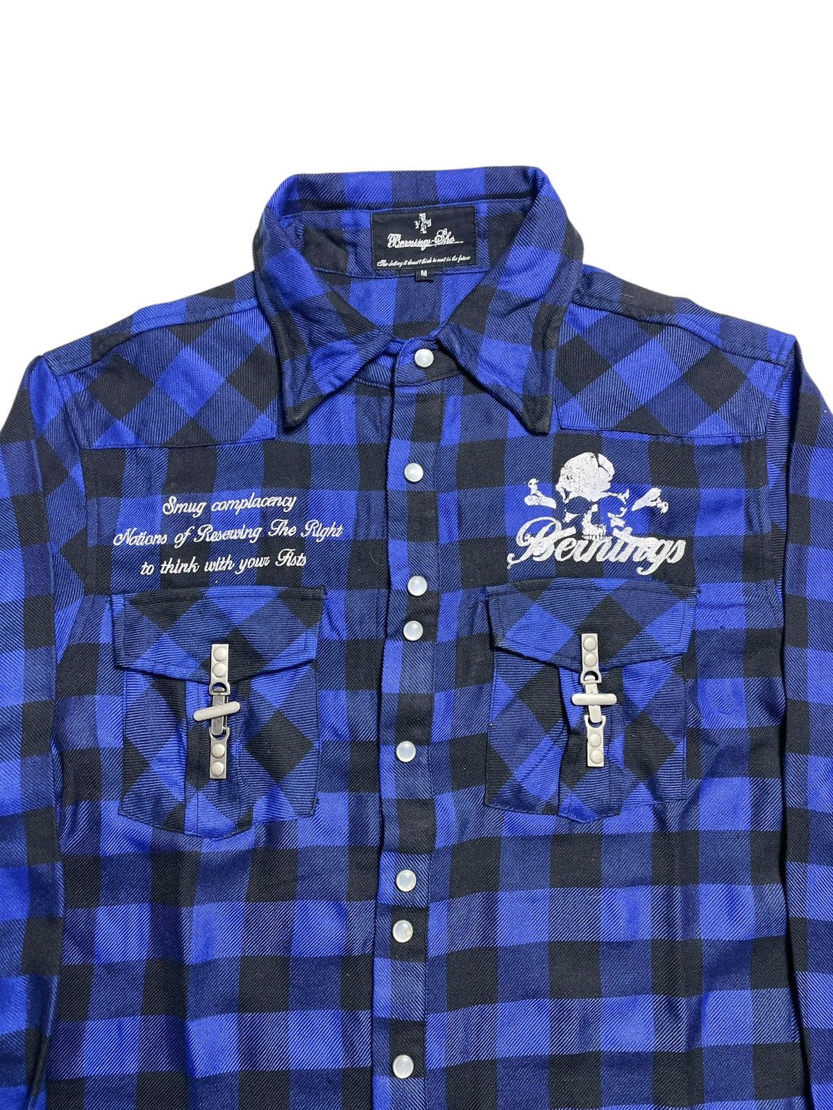 KMRii 2000’s Berning Sho - Vkei Style Poem Skull Logo Button Shirt Size US M / EU 48-50 / 2 - 6 Thumbnail