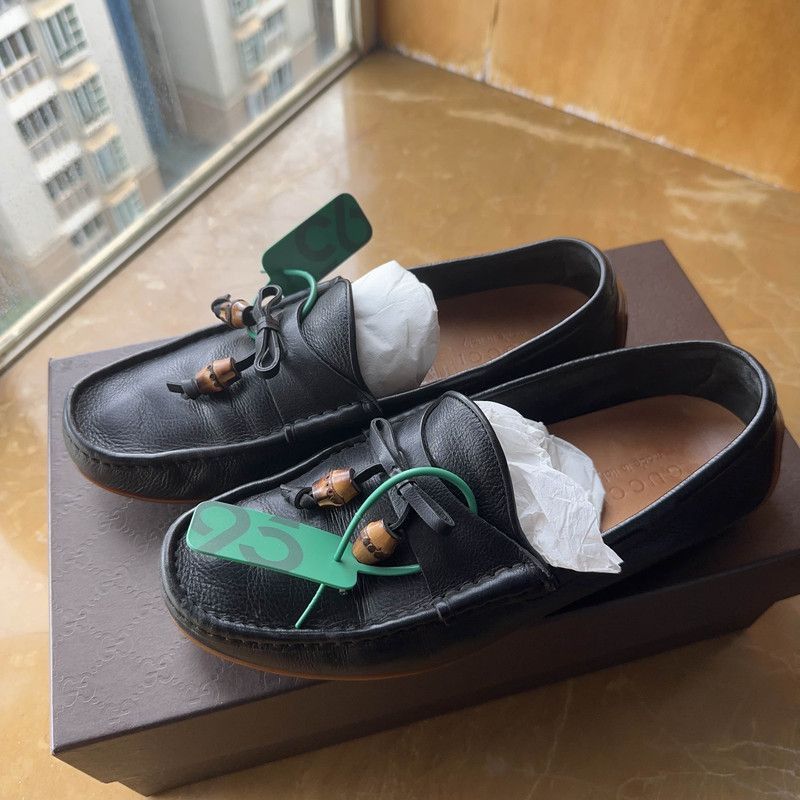 Gucci Casual Leather Shoes in Black and Brown