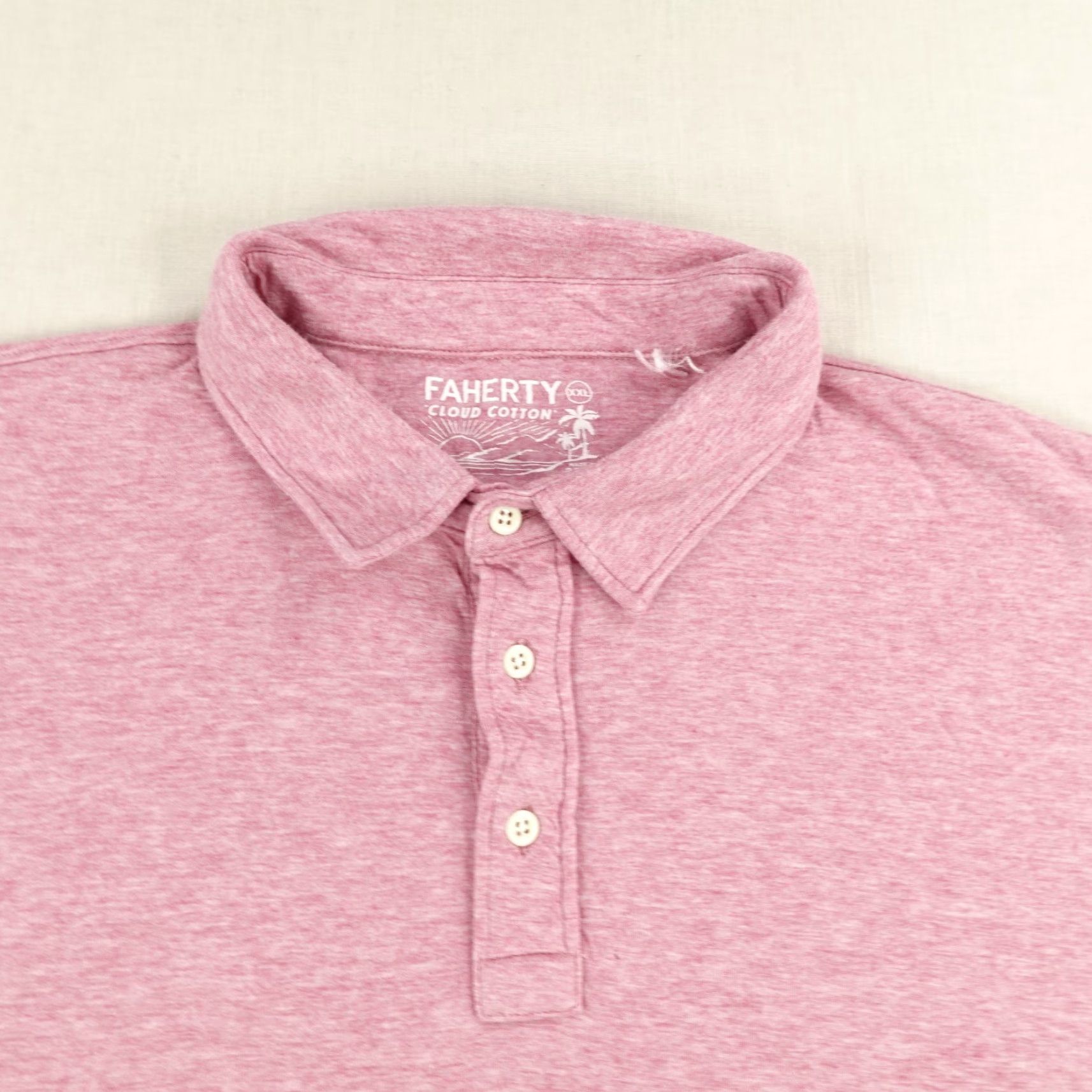Faherty Faherty Polo Shirt Mens 2XL Pink Cotton Performance Knit Polo Shirt Outdoor Breathable Easy Care Logo Button Mens 2XL Pink Faherty Polo Shirt Size US XXL / EU 58 / 5 - 2 Thumbnail