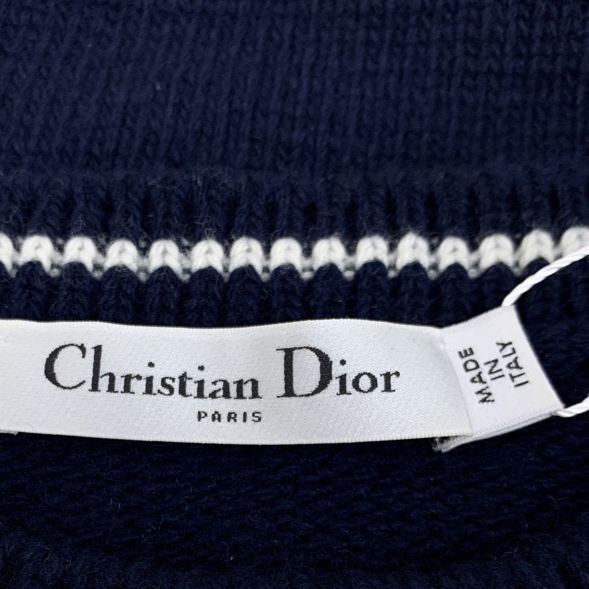 Dior Christian Dior navy blue logo monogrammed wool knit sweater Size M / US 6-8 / IT 42-44 - 6 Thumbnail