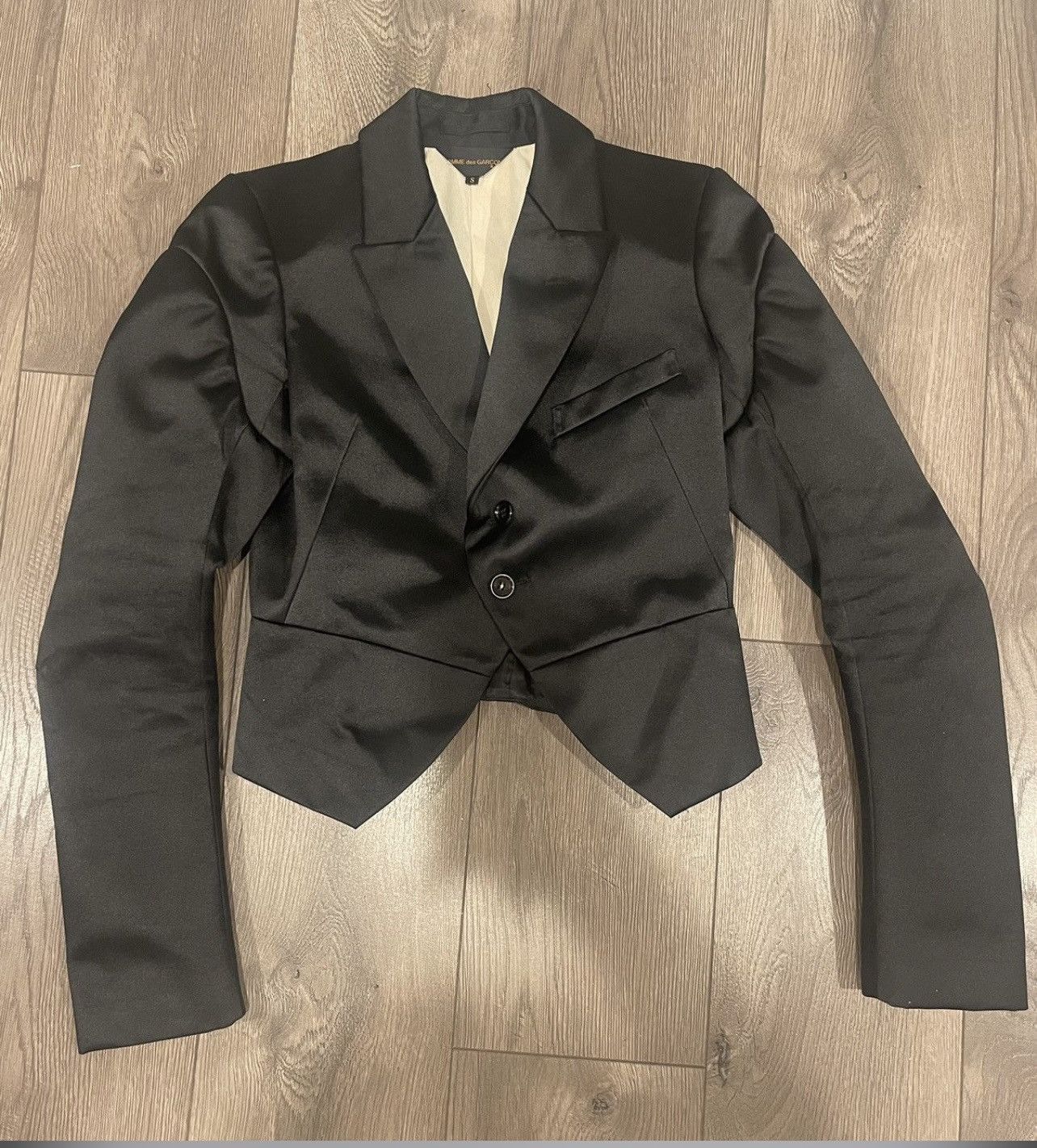Comme des Garcons Comme Des Garcon cropped satin tux jacket Size S / US 4 / IT 40 - 2 Thumbnail