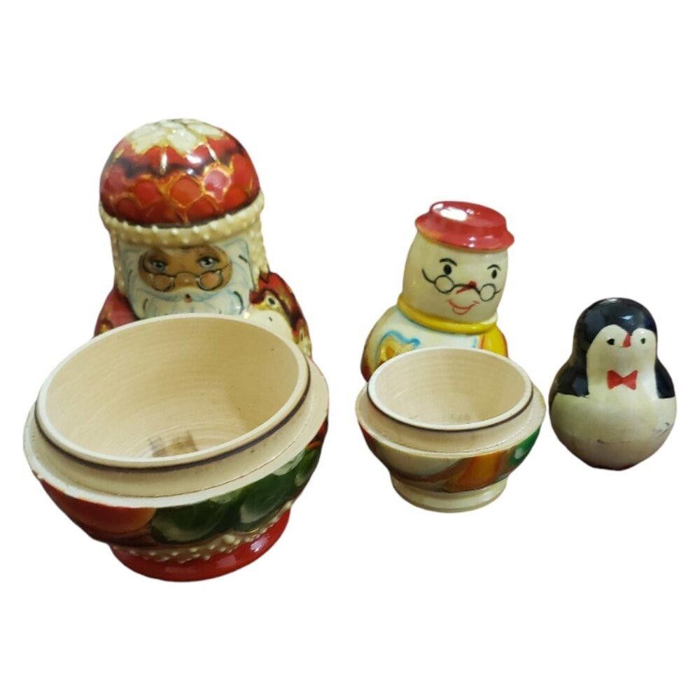 Designer Russian Nesting Santa Claus 8” Size ONE SIZE - 8 Thumbnail