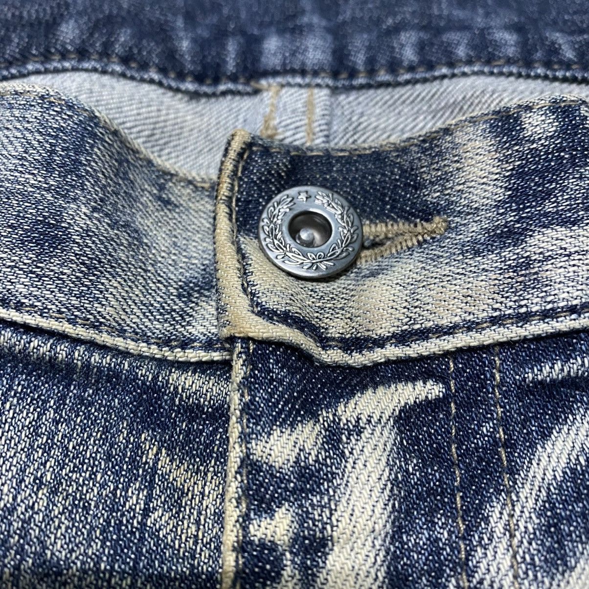 PPFM Rare‼️🔥Vintage PPFM Curved Leg Bondage Denim Pant Size US 32 / EU 48 - 7 Thumbnail