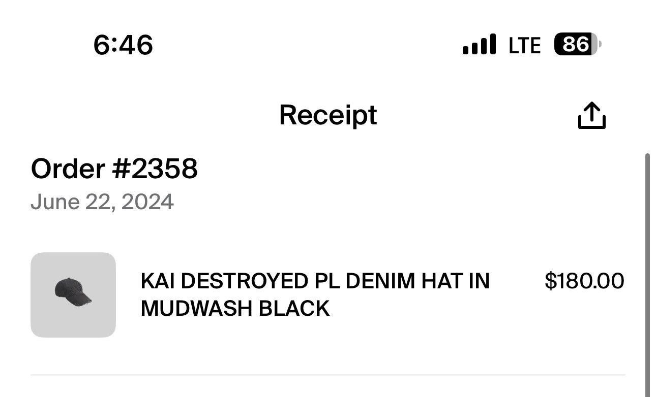 Vuja De Vuja De Mudwash Black Kai Destroyed PL Denim Hat Size ONE SIZE - 5 Thumbnail
