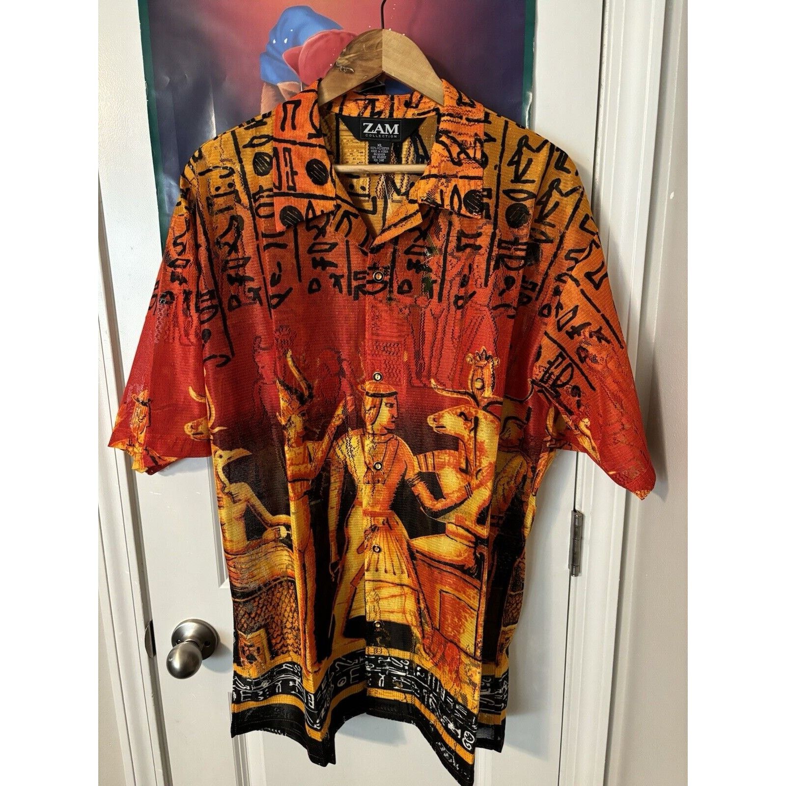 Other vintage Zam Egyptian Hawaiian red black Shirt XL Deadstock Size US XL / EU 56 / 4 - 1 Thumbnail