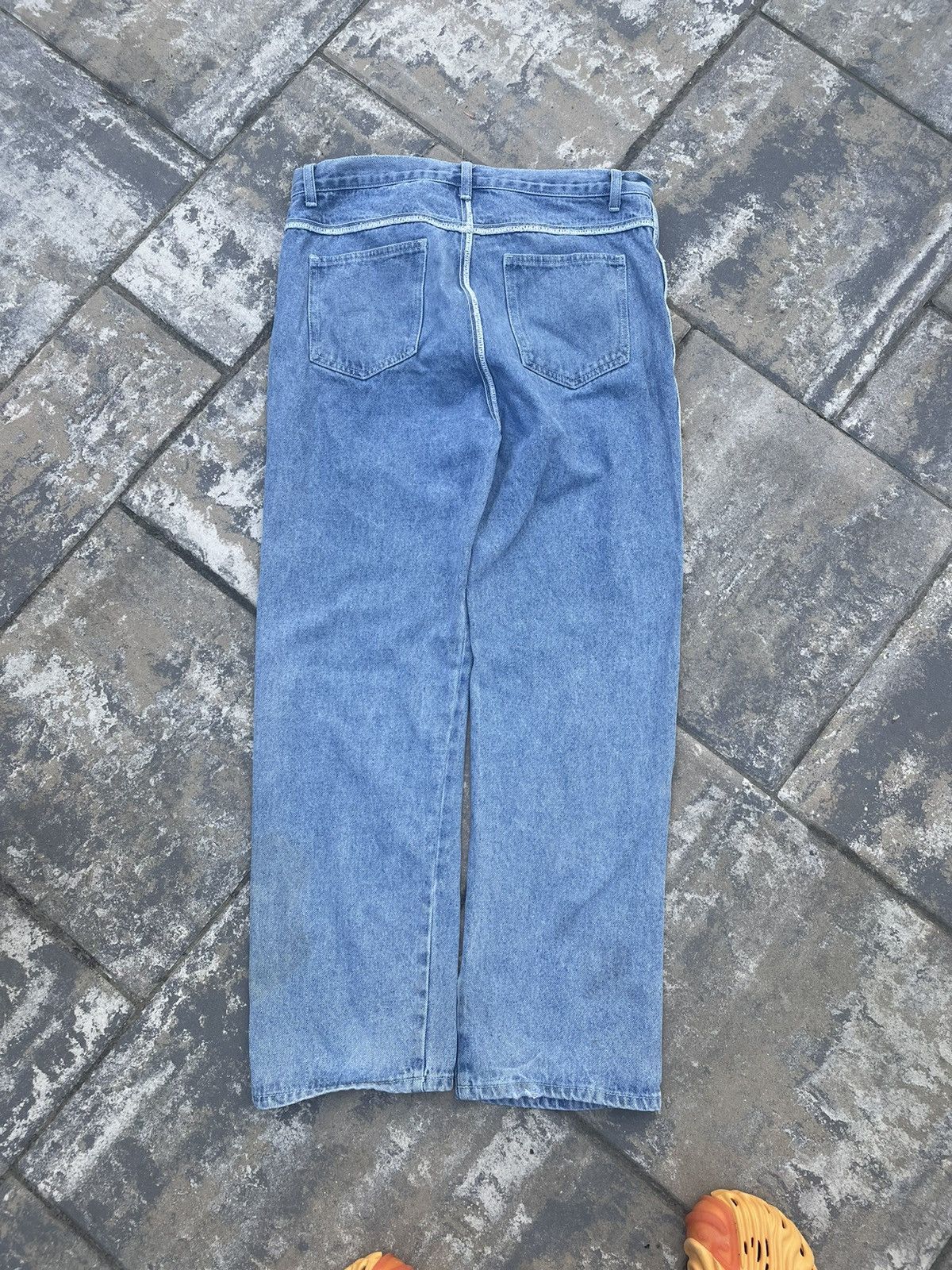 Japanese Brand × TAKA Original Y2K Baby Blue Japanese Denim Vintage Distressed Size US 32 / EU 48 - 3 Thumbnail