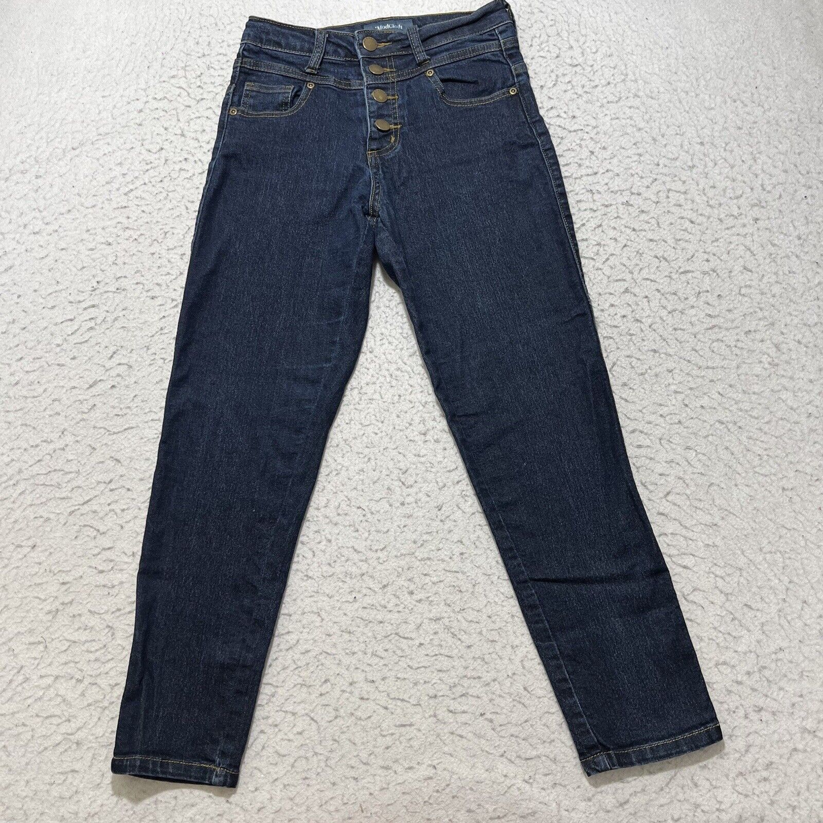 Other ModCloth Denim Straight Ankle Button Fly Navy Jeans 25x25 Size 27" / US 4 / IT 40 - 1 Thumbnail